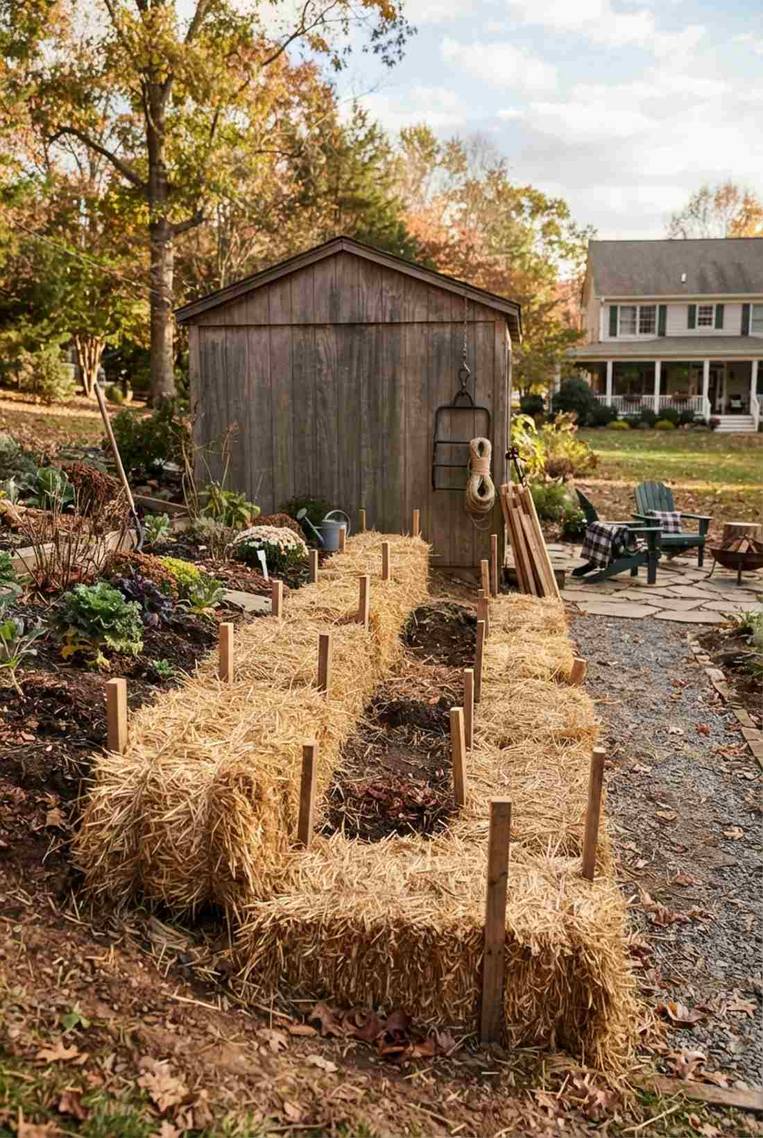hay bale temporary barriers