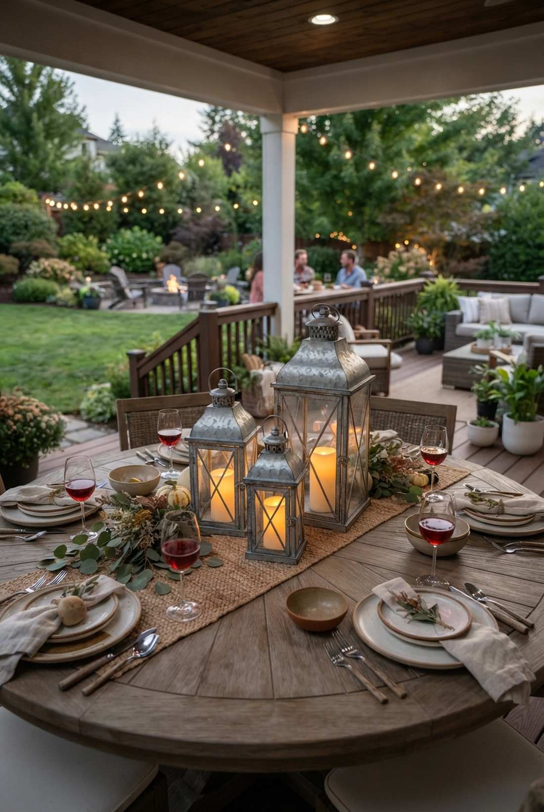 lantern centerpiece cluster