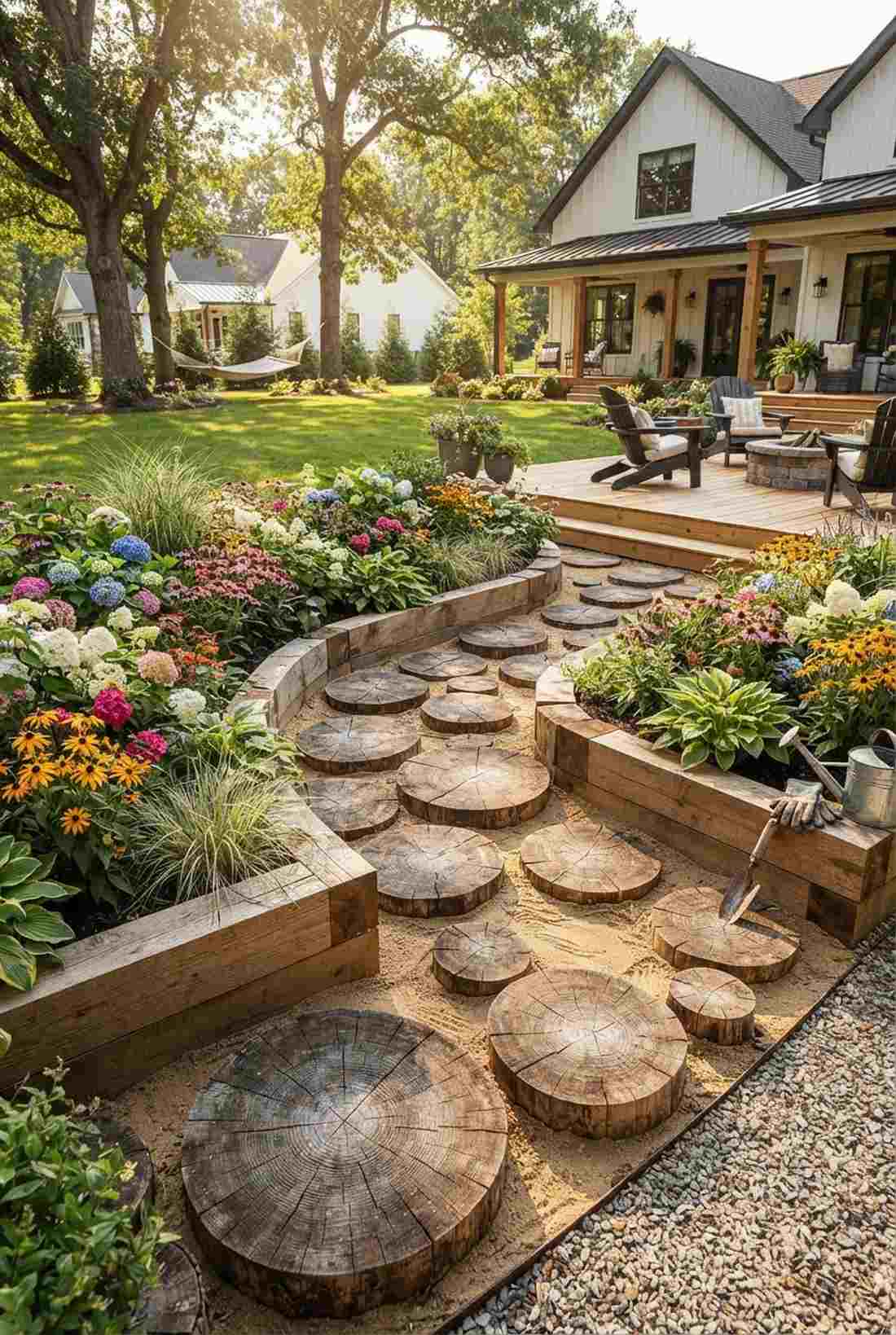 log rounds border