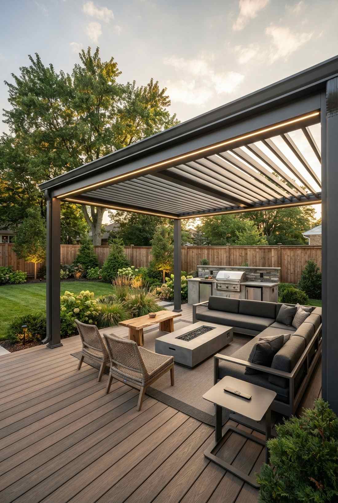 louvered roof system with remote control
