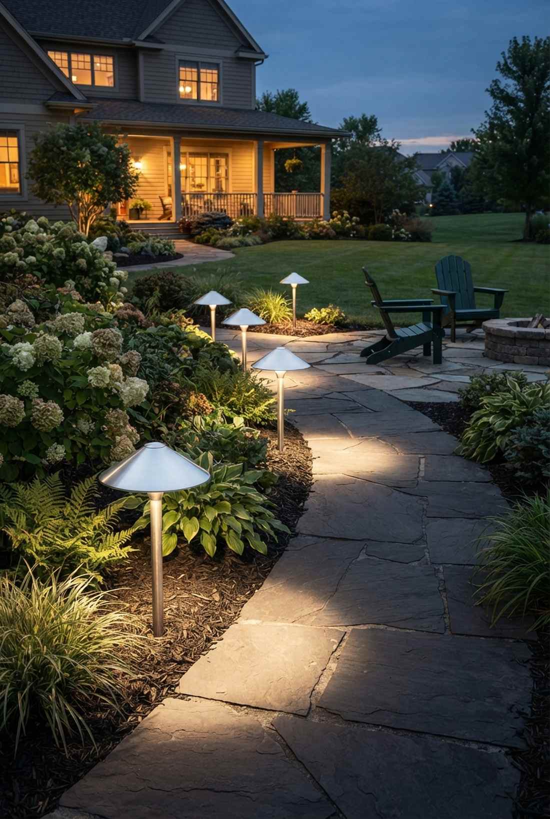 mushroom cap path lights