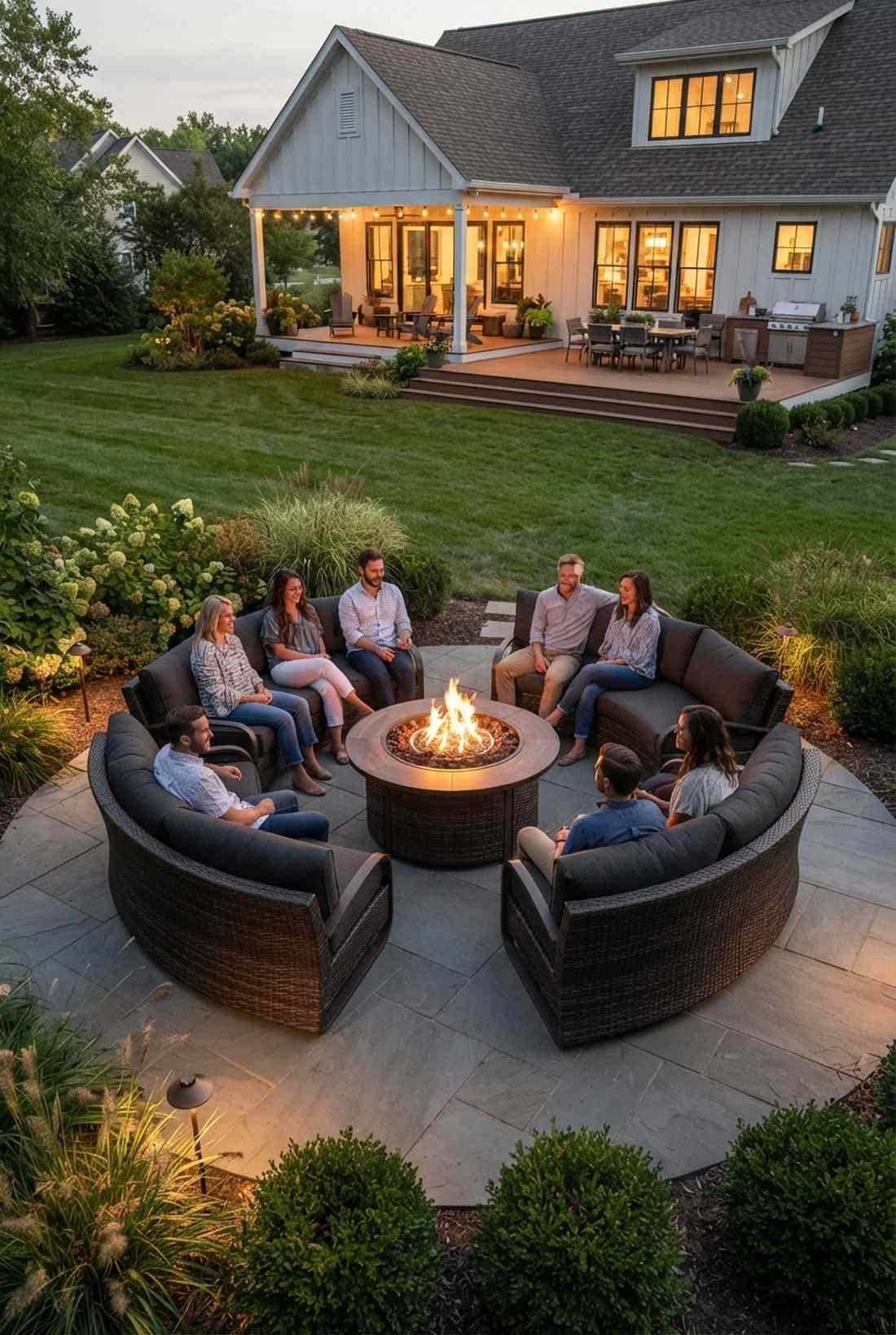 pod style circular conversation set