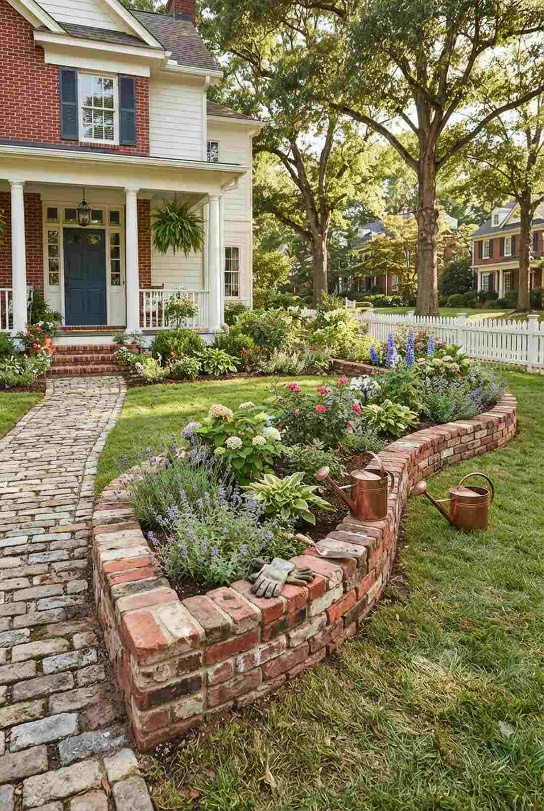 recycled brick garden wall