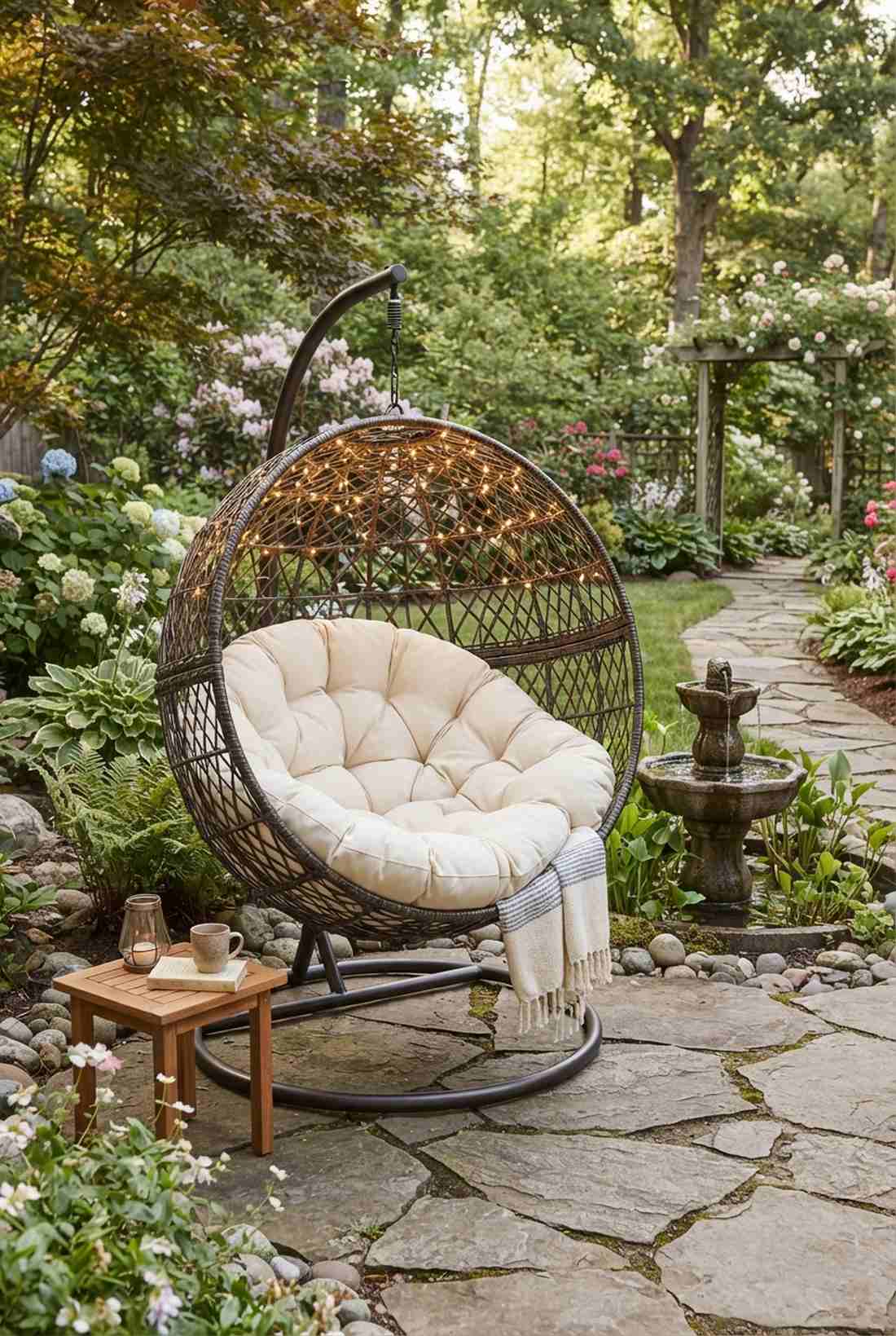 round rattan nest chairs