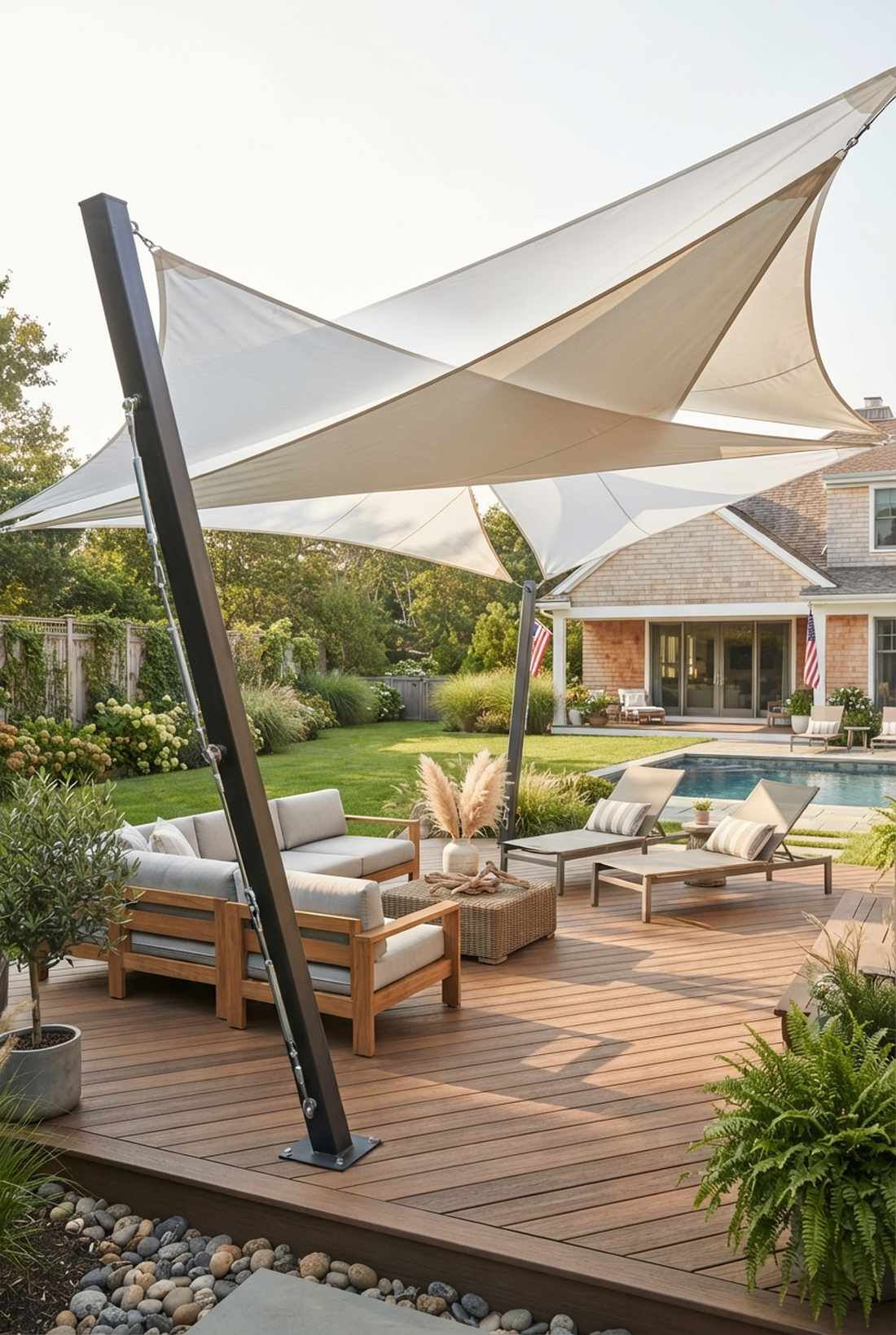 sail shade modern pergola