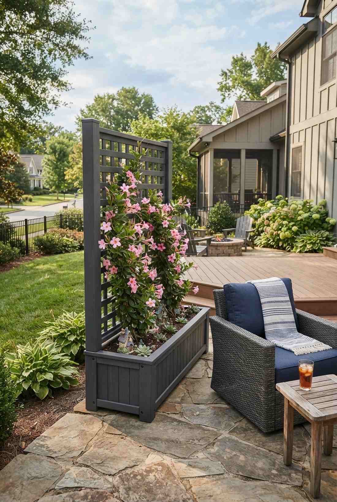 screen planter combo unit