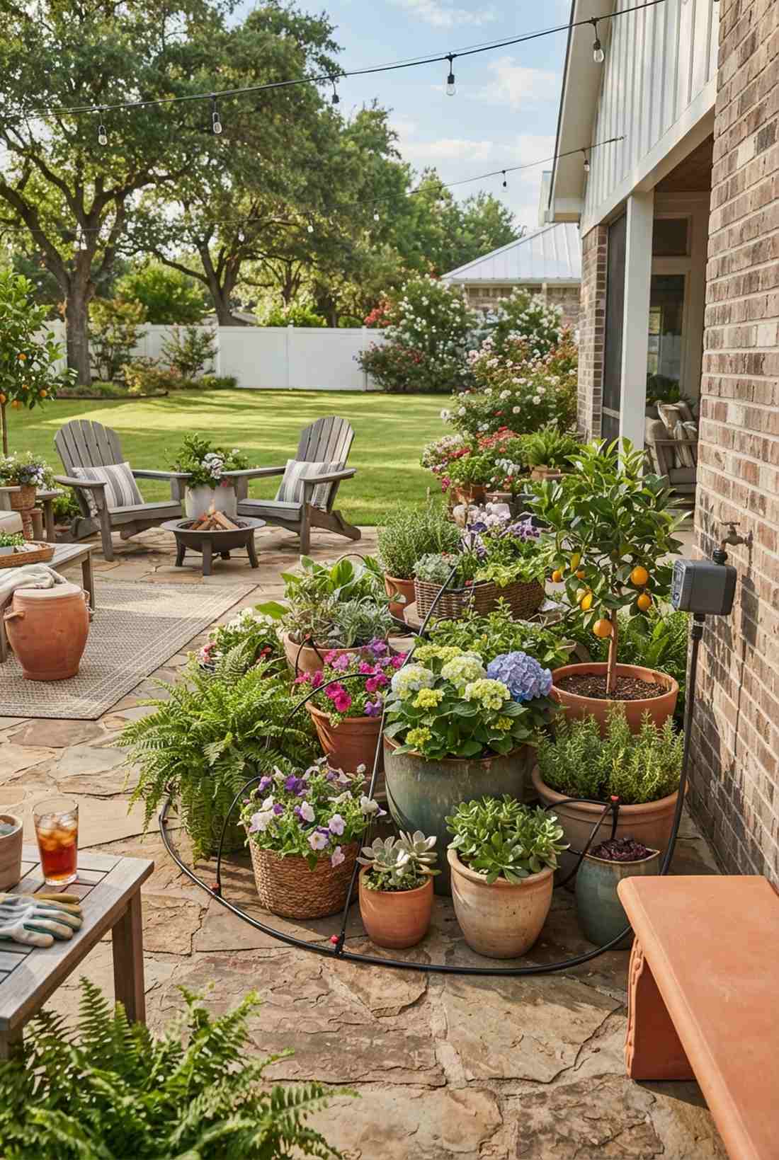 smart irrigation container clusters
