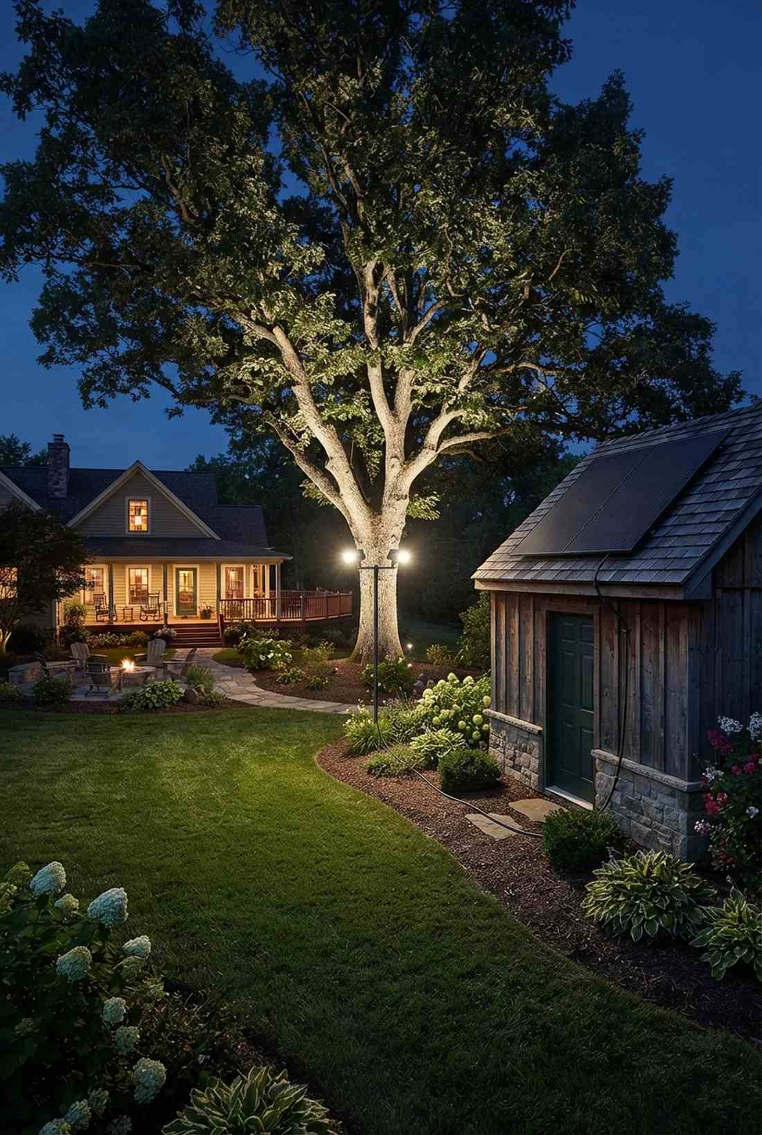 solar spotlights for feature plants