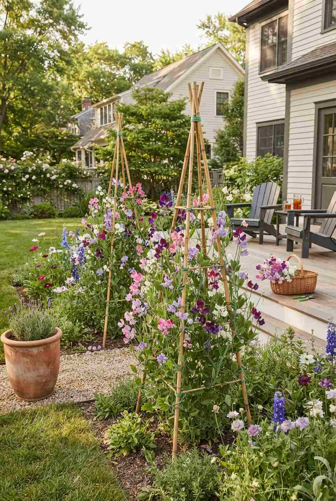 sweet pea cutting garden verticals