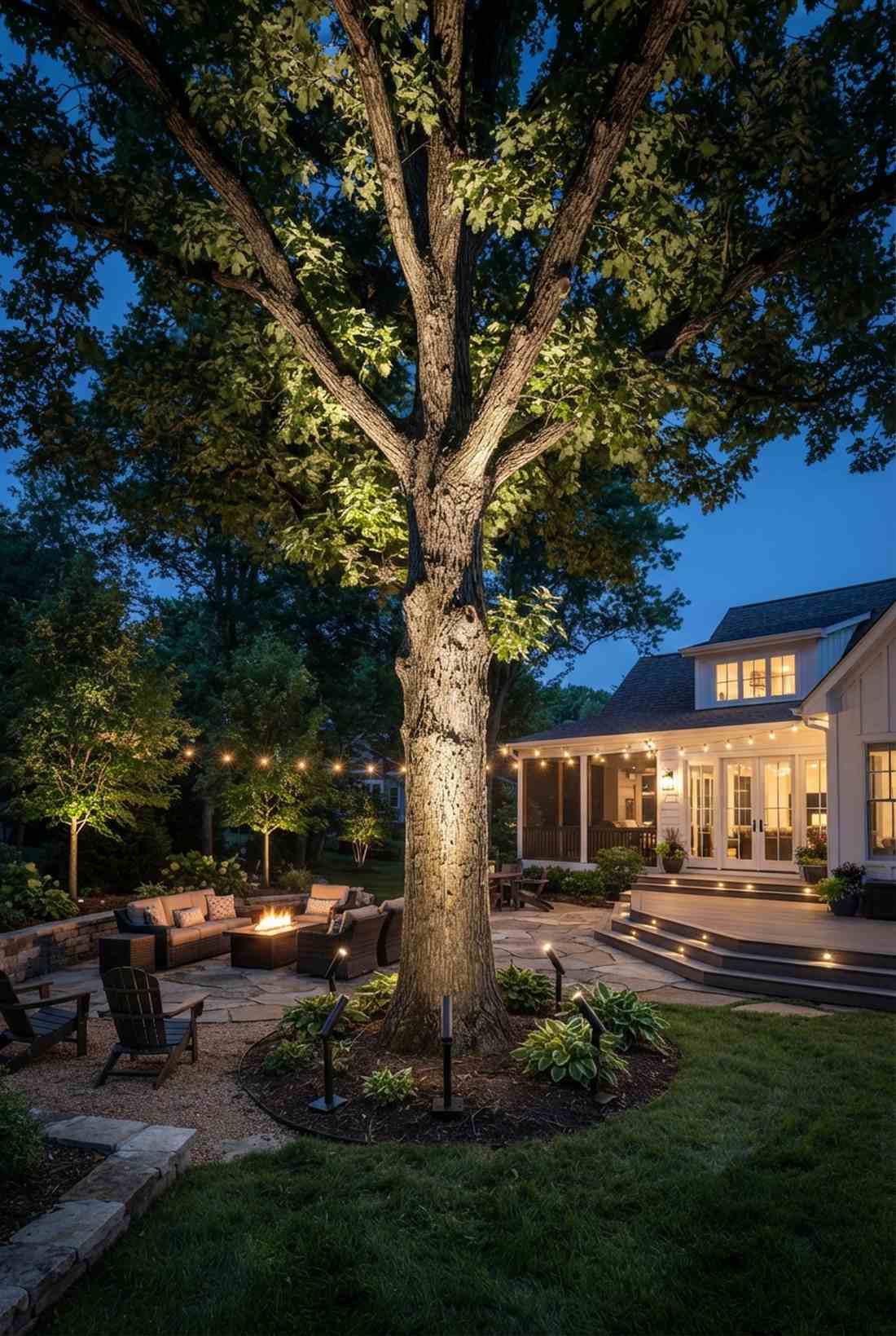tree uplighting spots