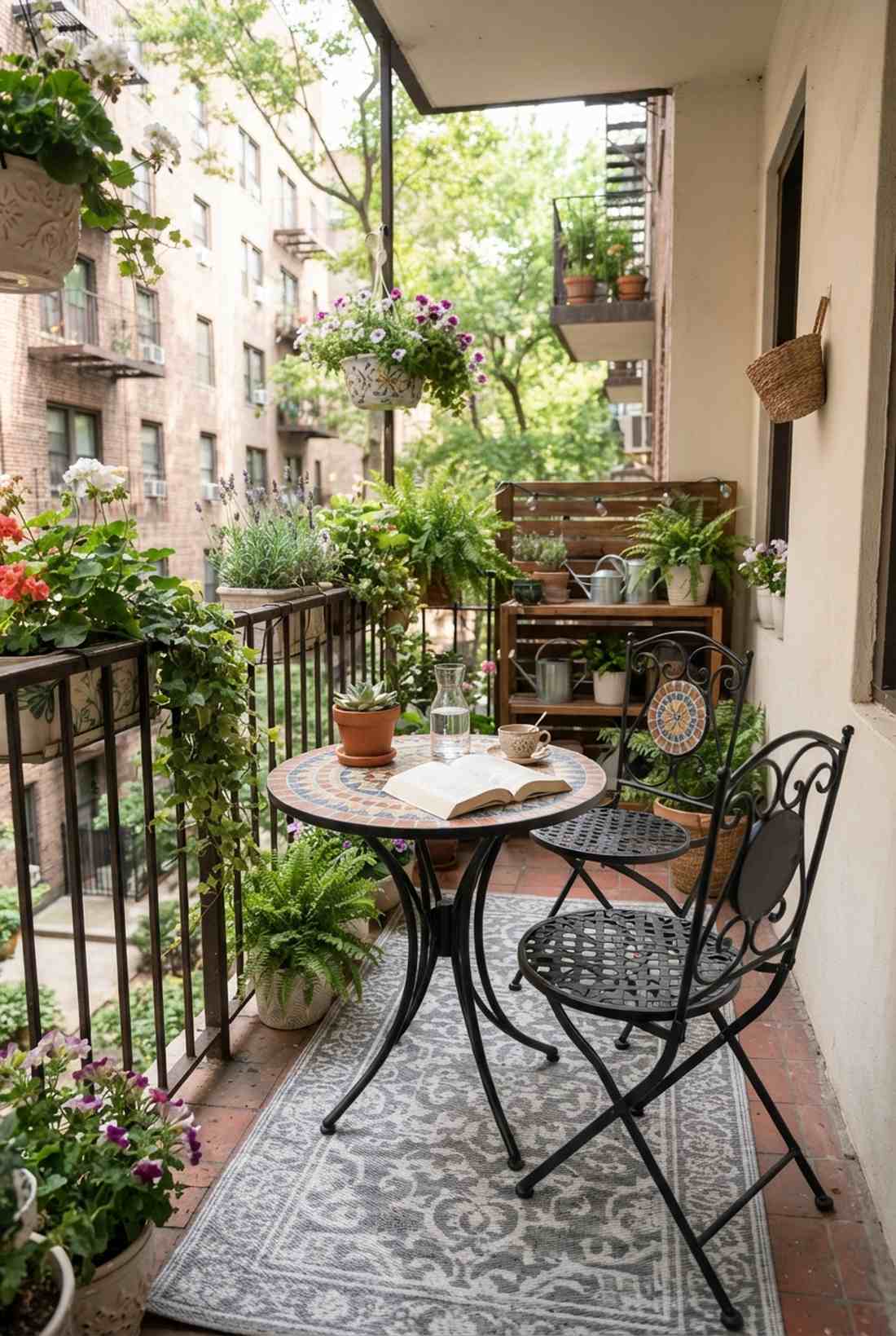 bistro table with folding chairs