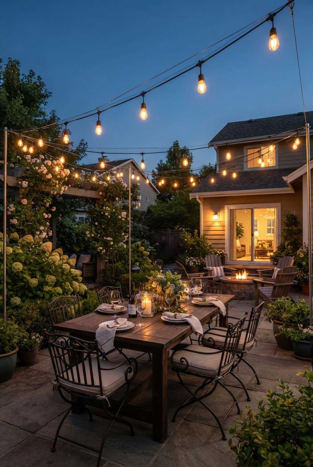 cafe style bistro lights