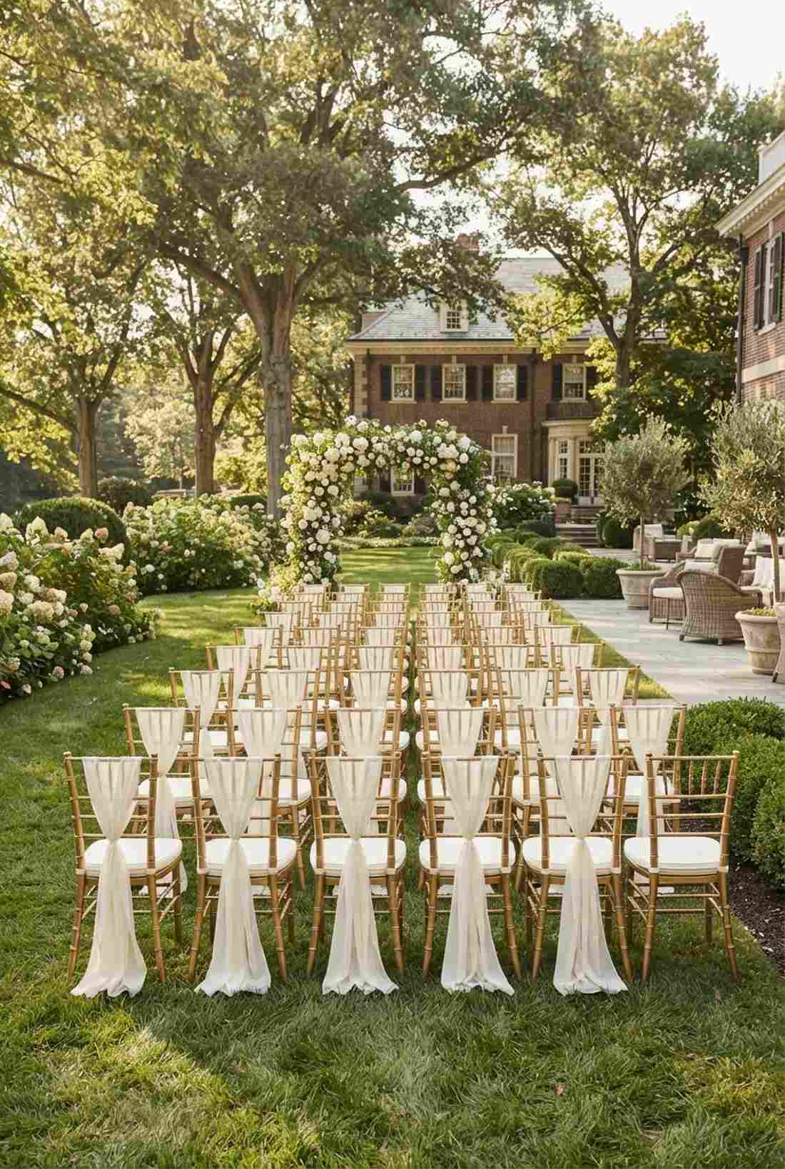 chiavari chairs in gold