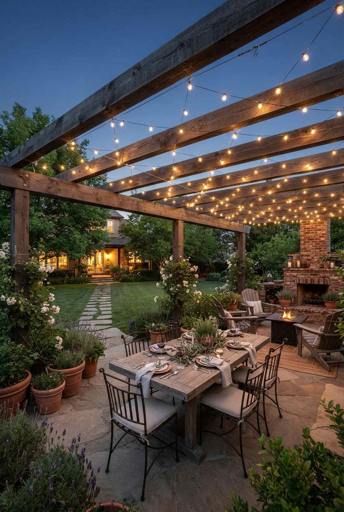 classic zigzag pergola pattern