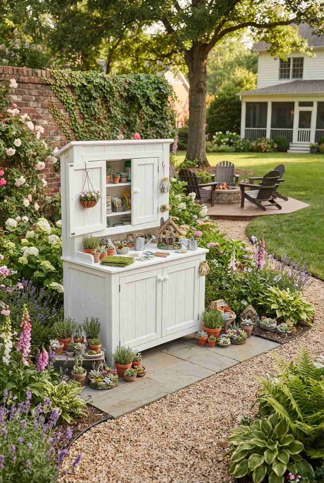 english garden potting shed