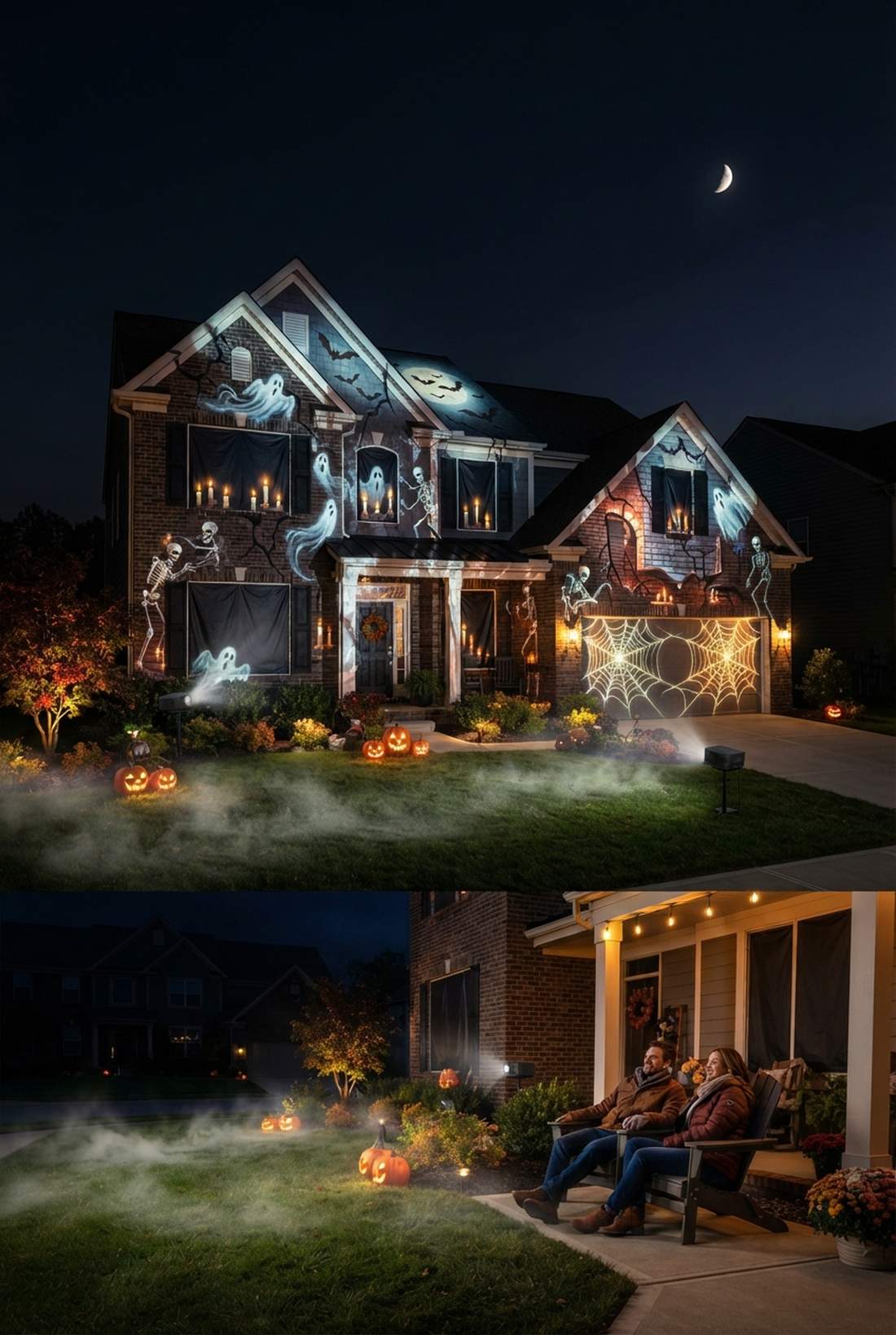 full house facade mapping