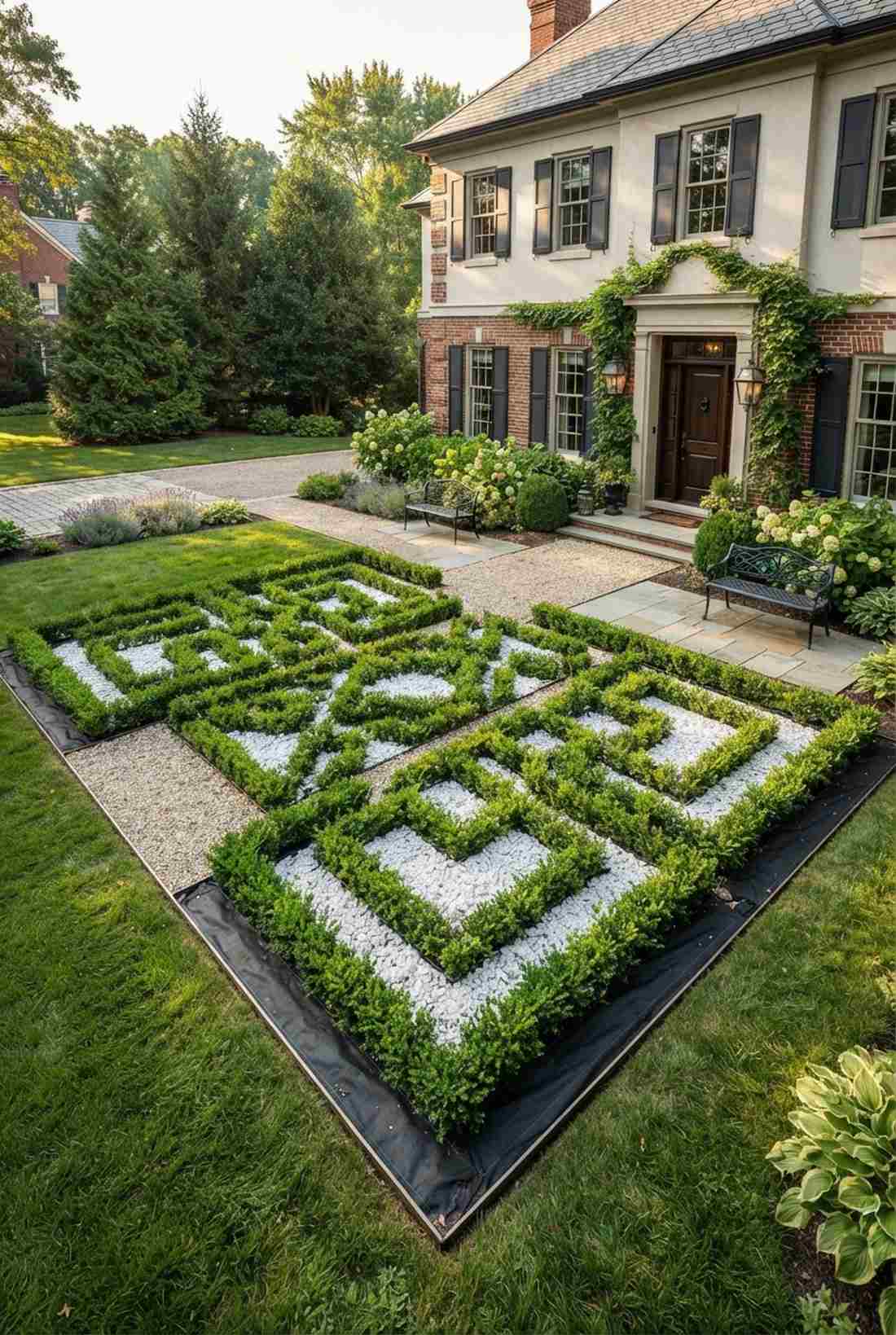 geometric boxwood parterre gardens