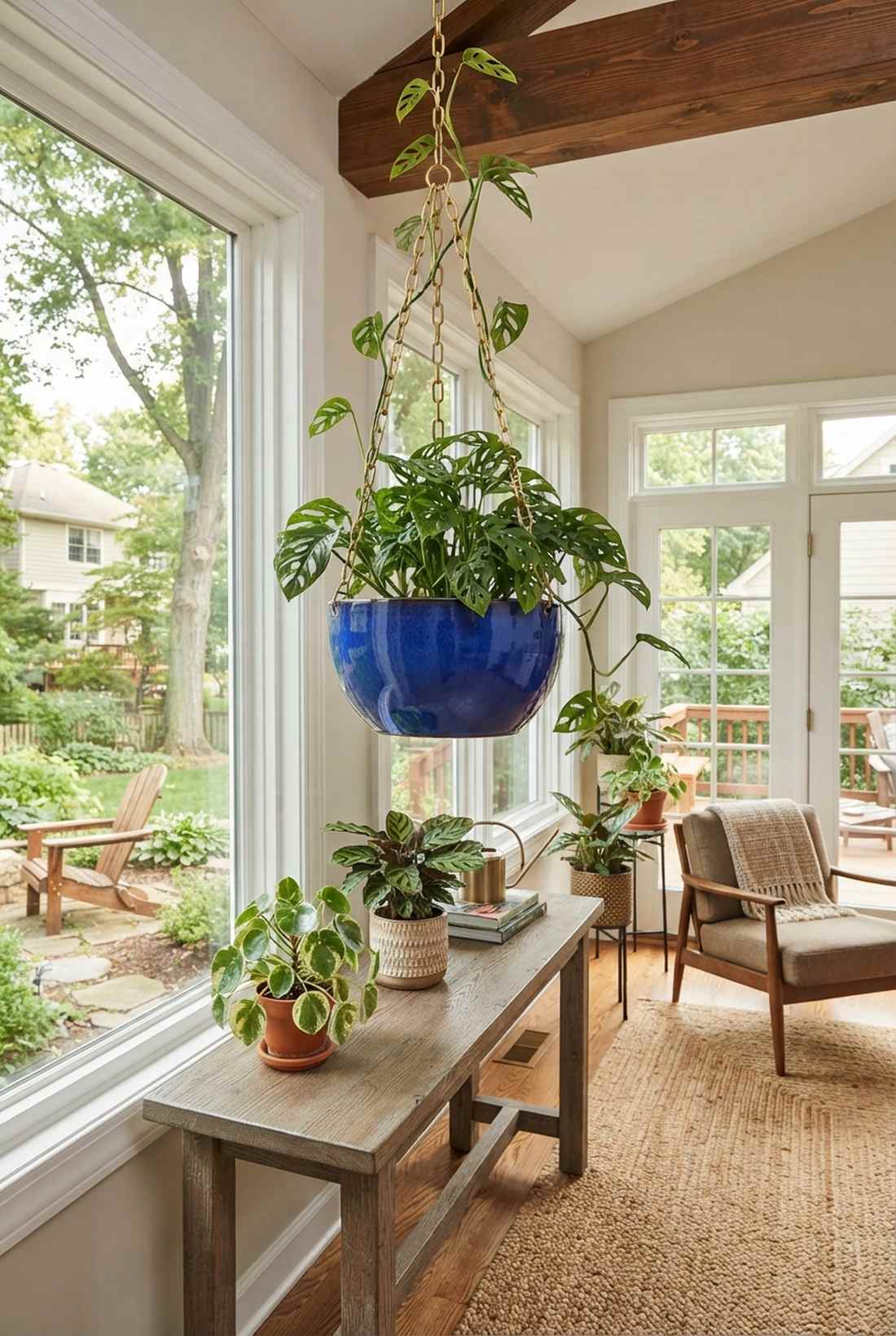 glazed ceramic bowl planter