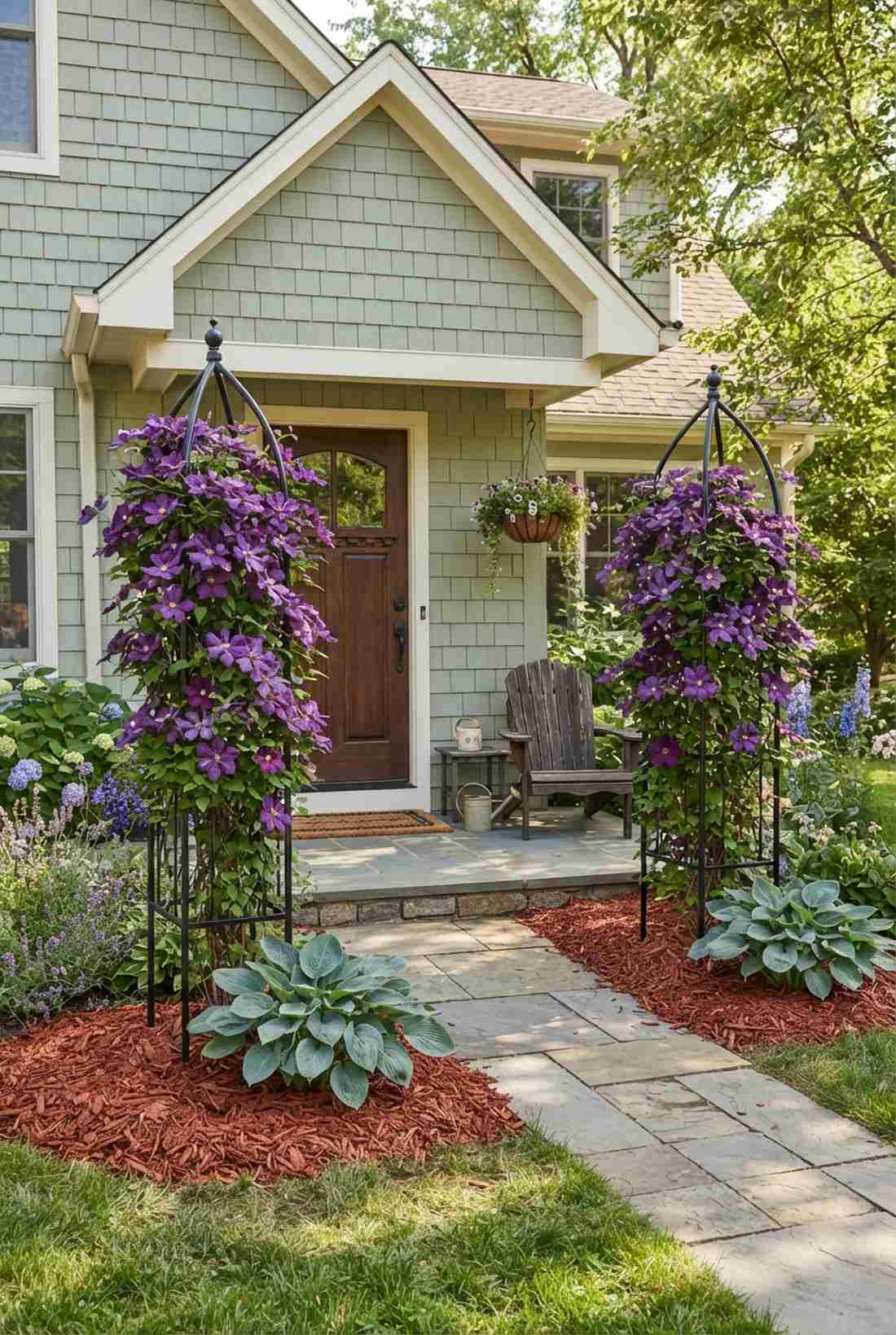 large flowered clematis