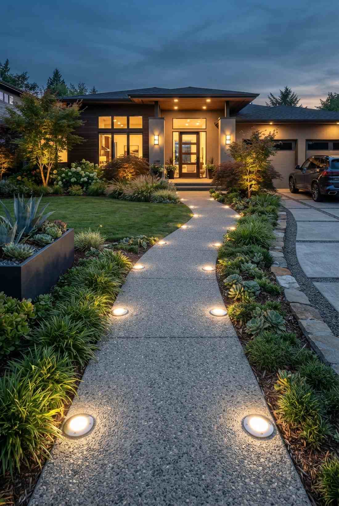 low profile disk pathway lights