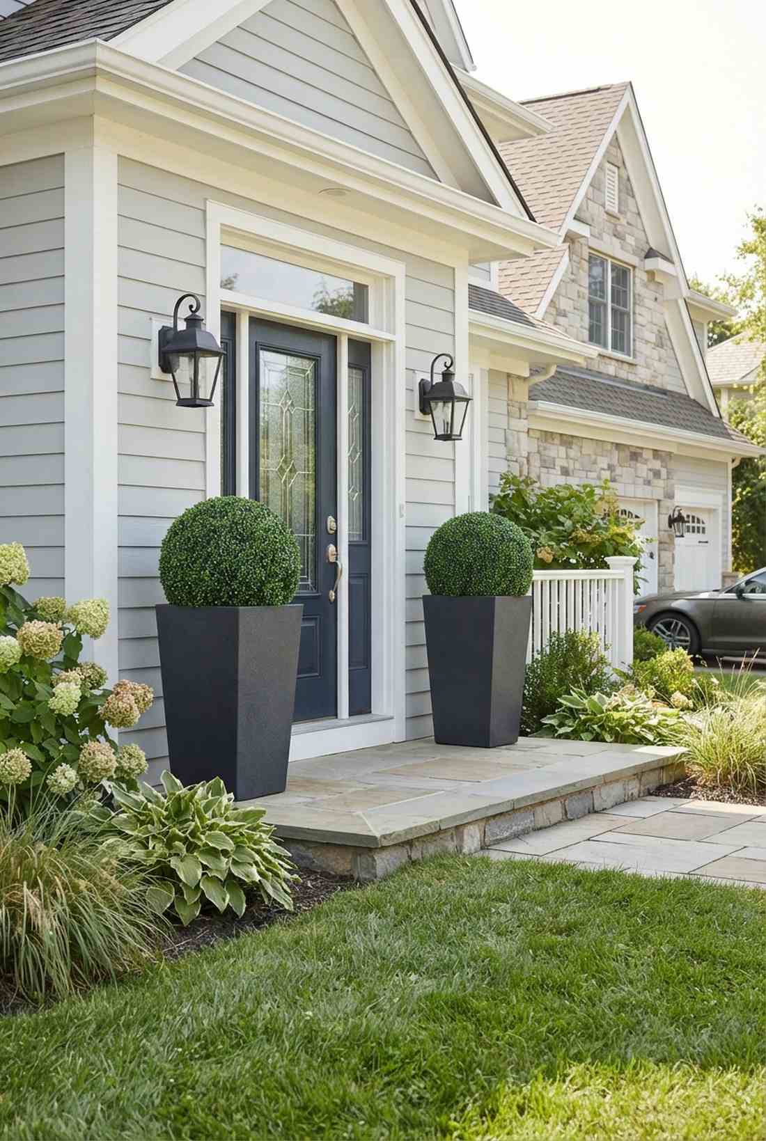 matching tall pillar planters