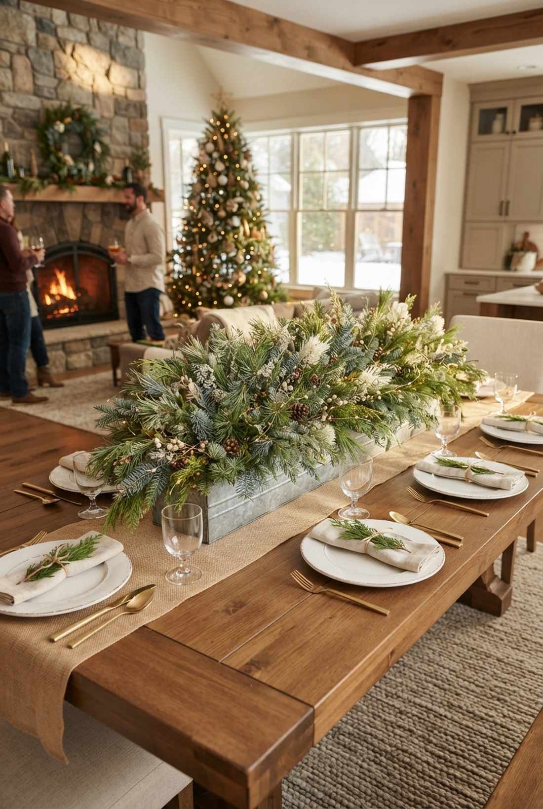 mixed conifer centerpiece