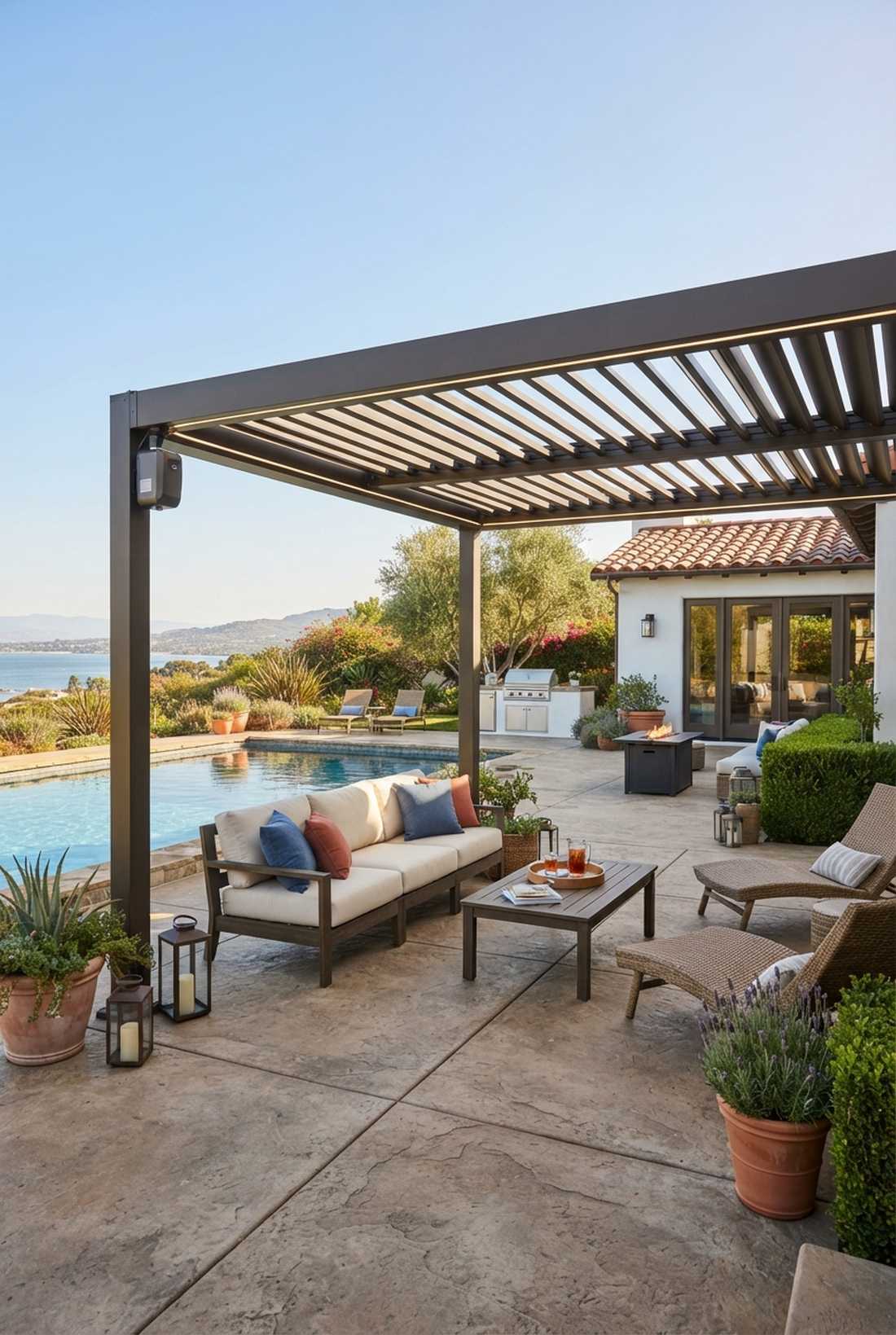 modern louvered pergola systems