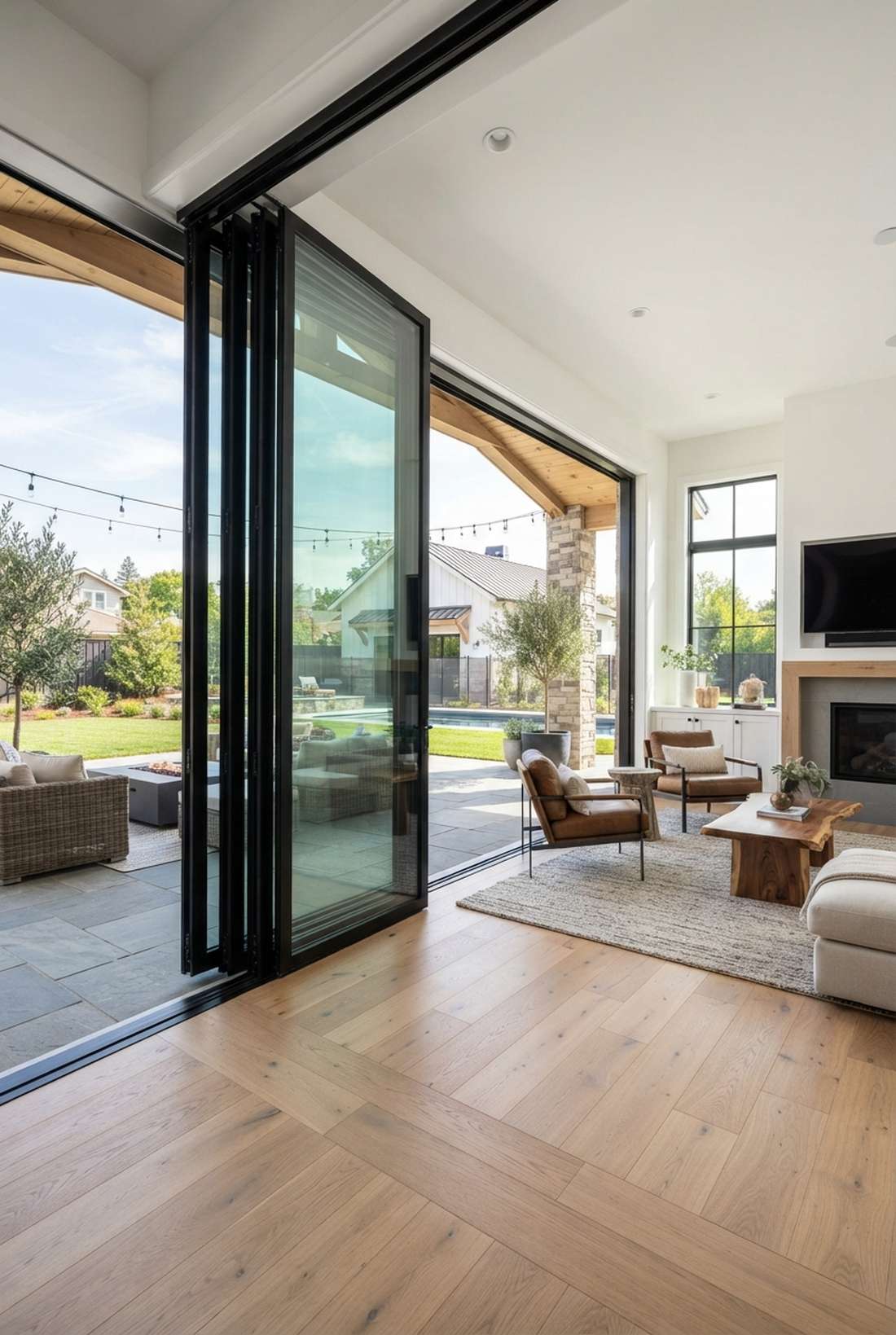 multi panel sliding glass walls