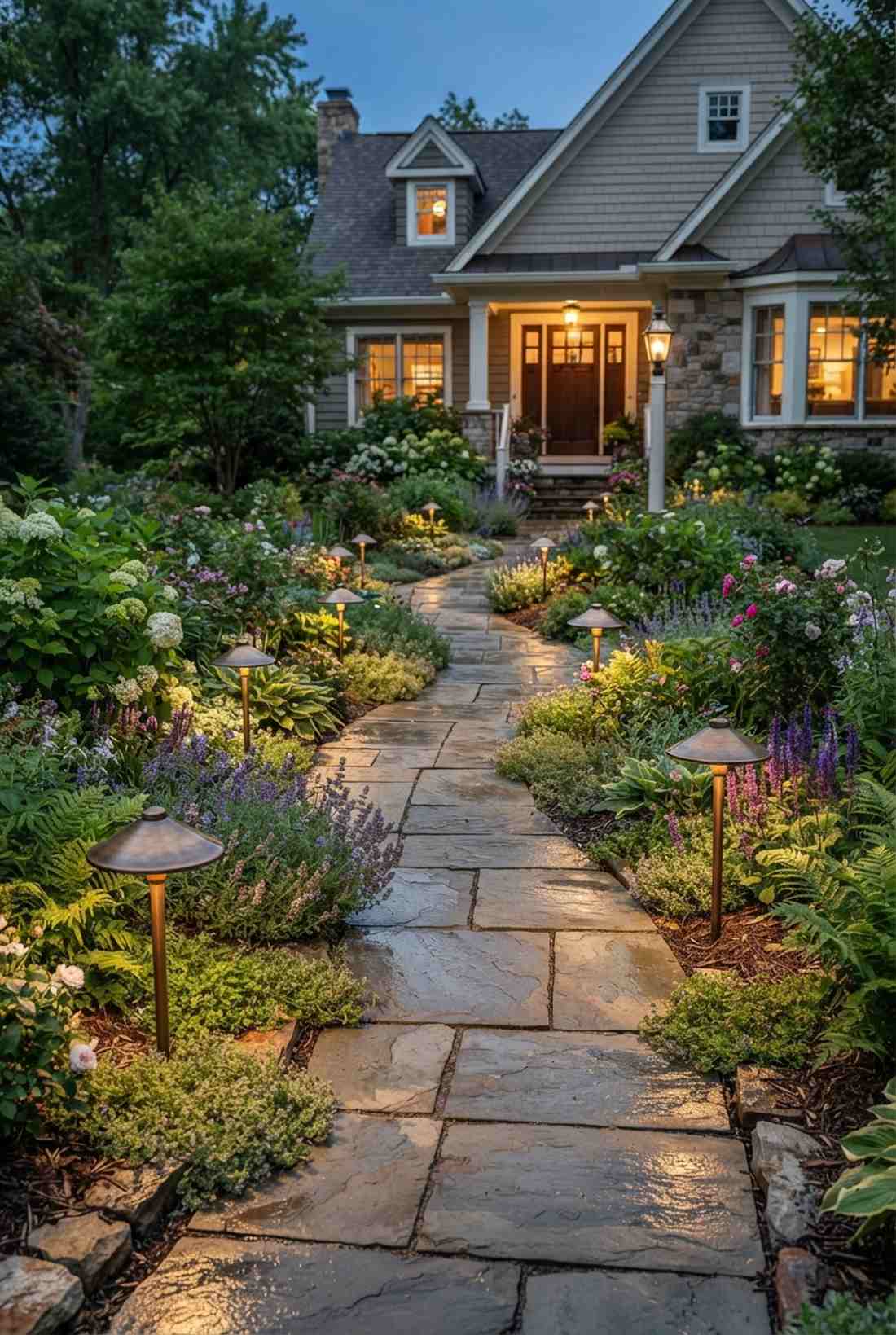mushroom cap path lights