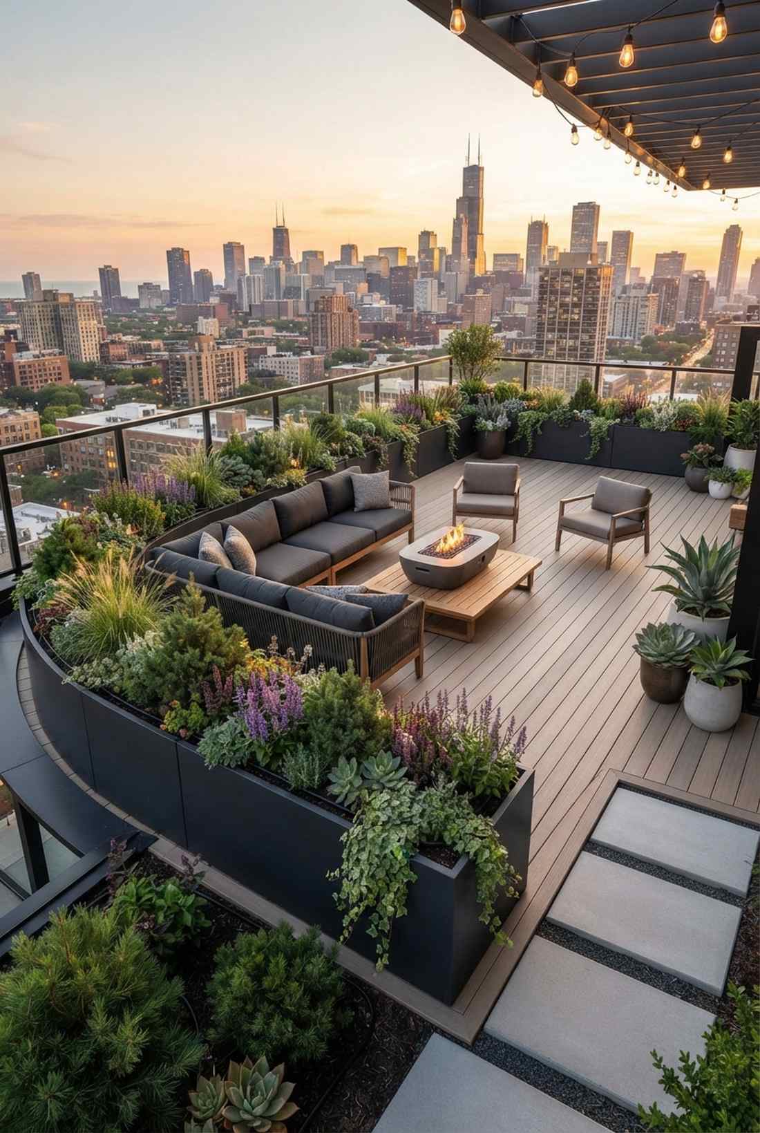perimeter planter belt system