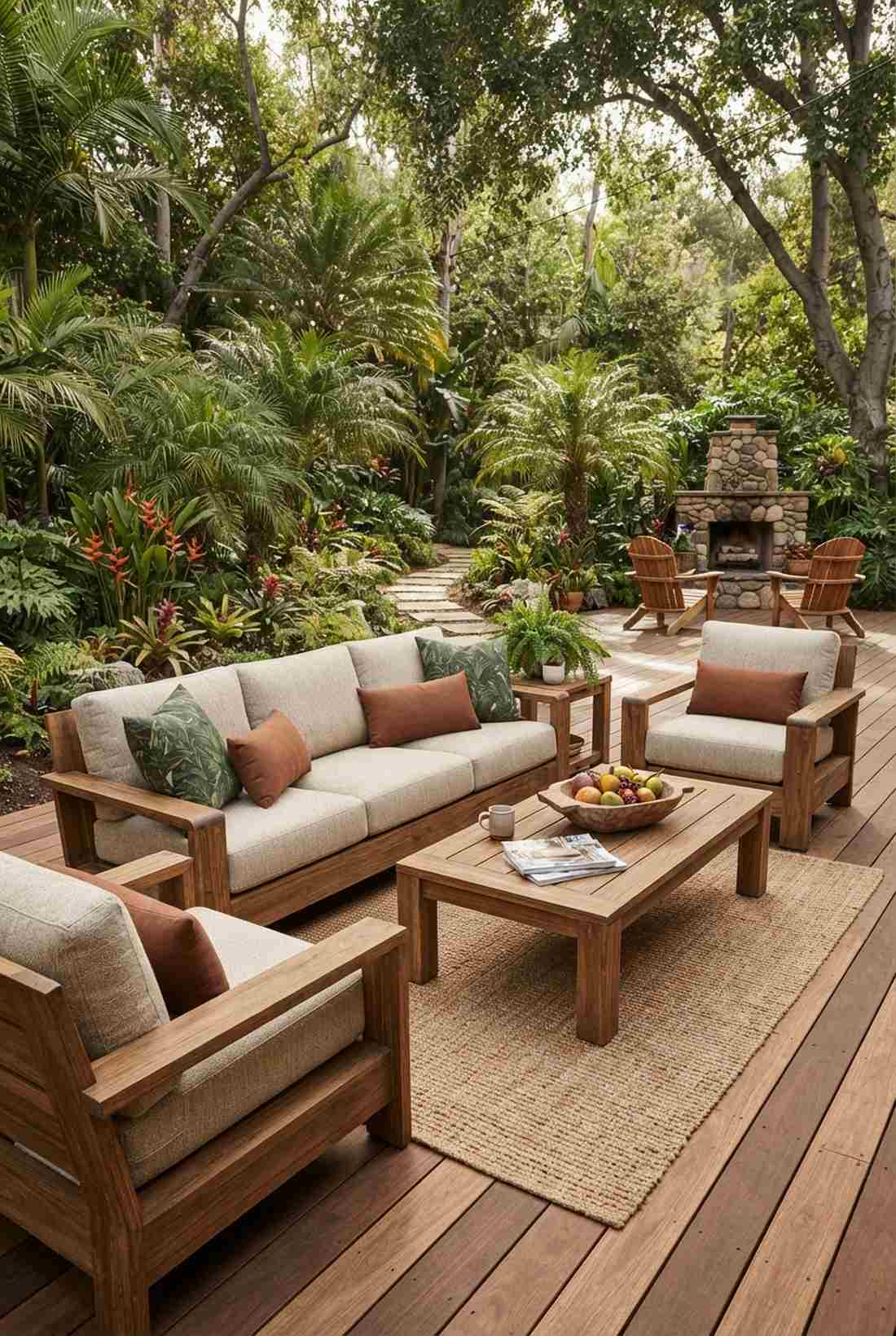 recycled teak deep seating lounges