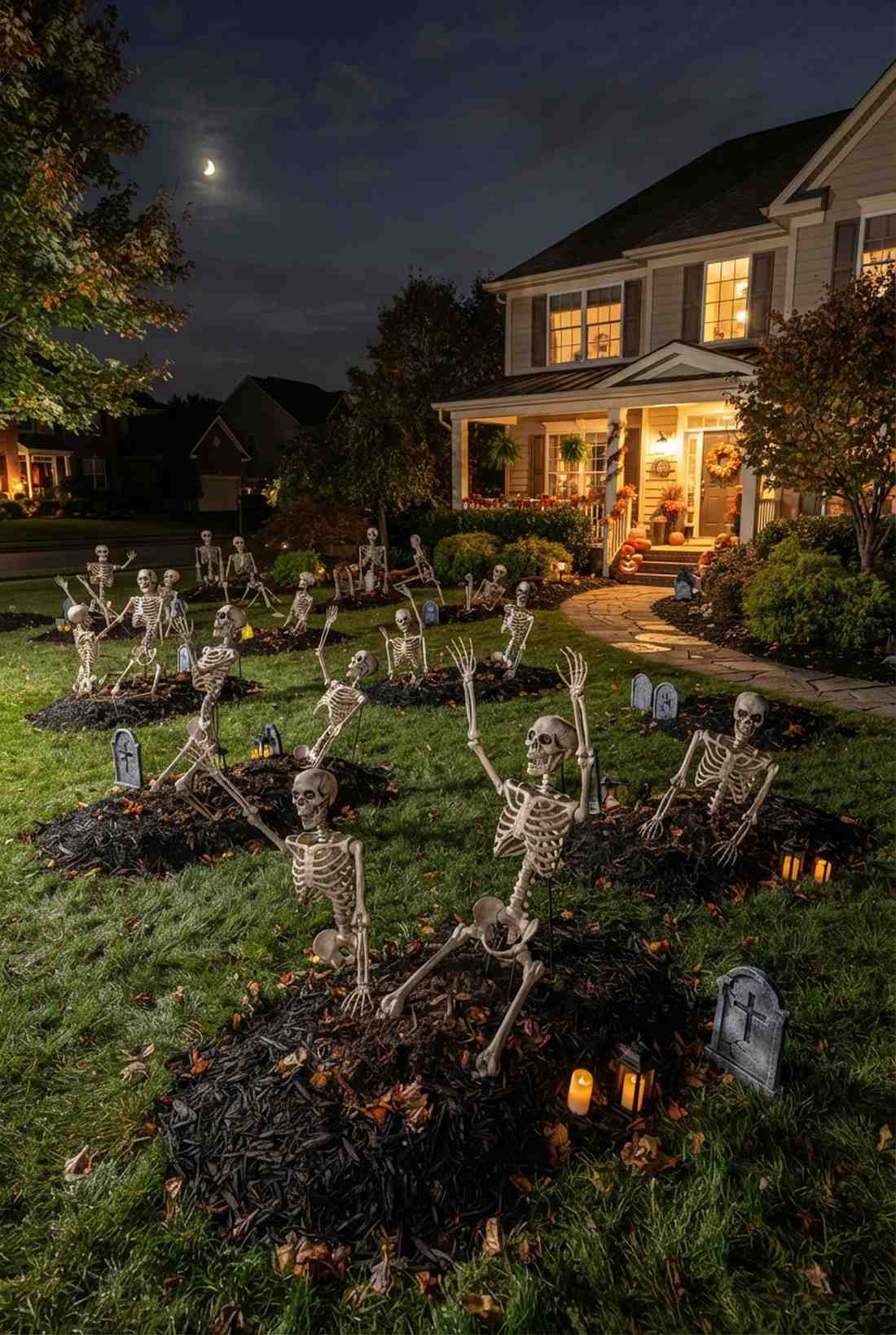 rising skeleton graveyard