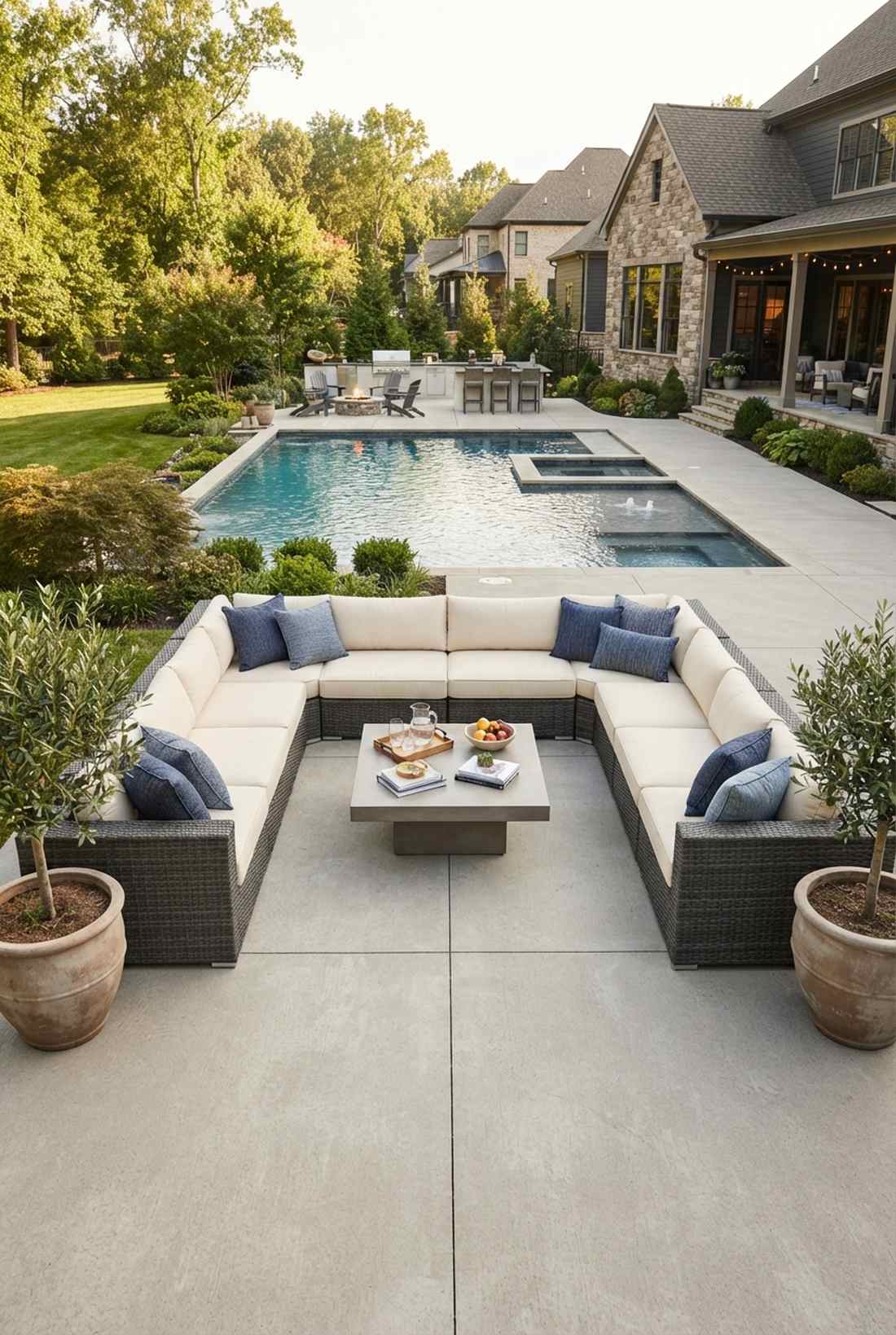 seven piece u shaped sectional