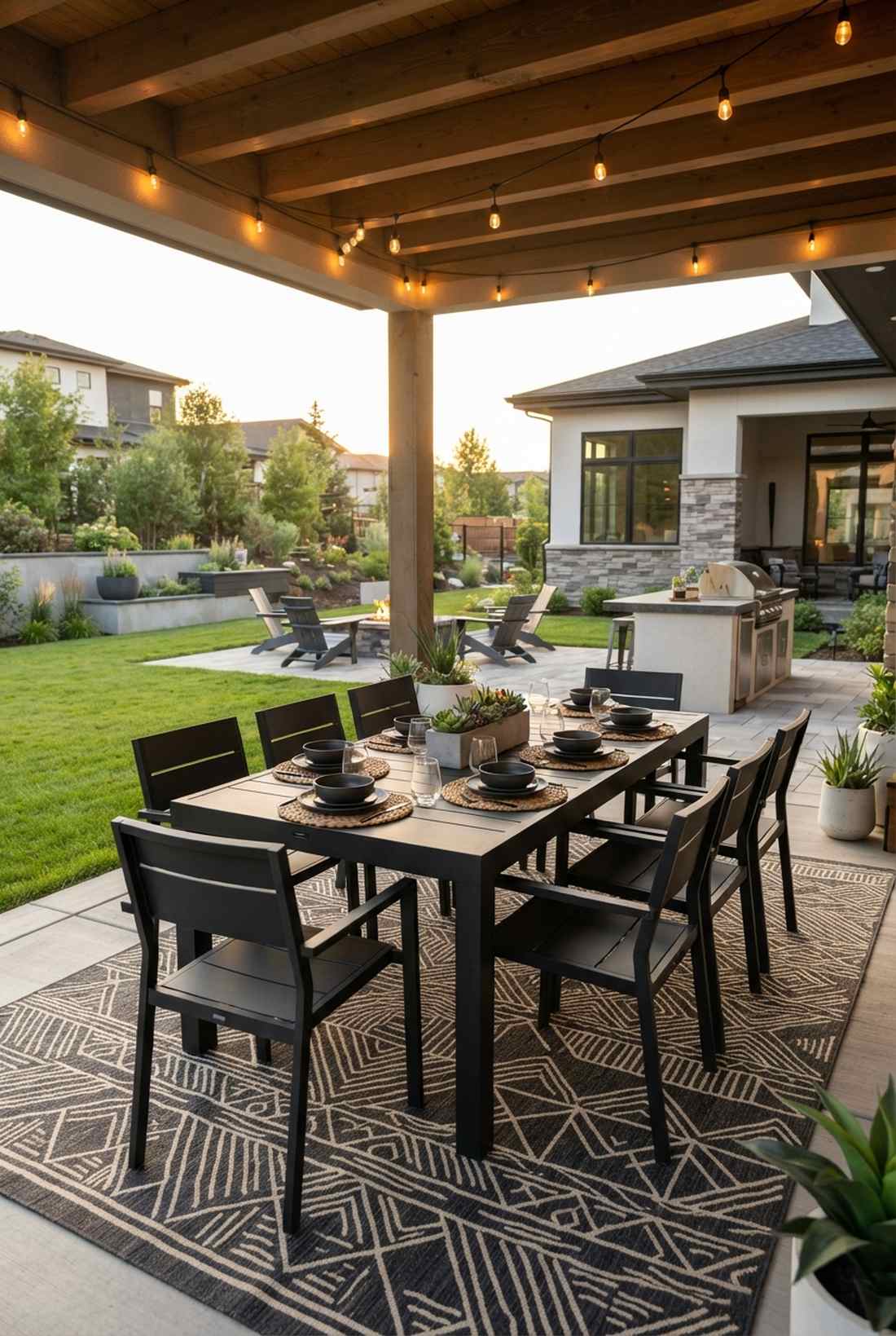 sleek metal dining set with powder coated frames