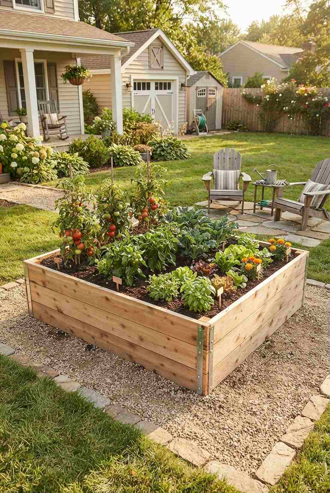 standard four by eight cedar bed