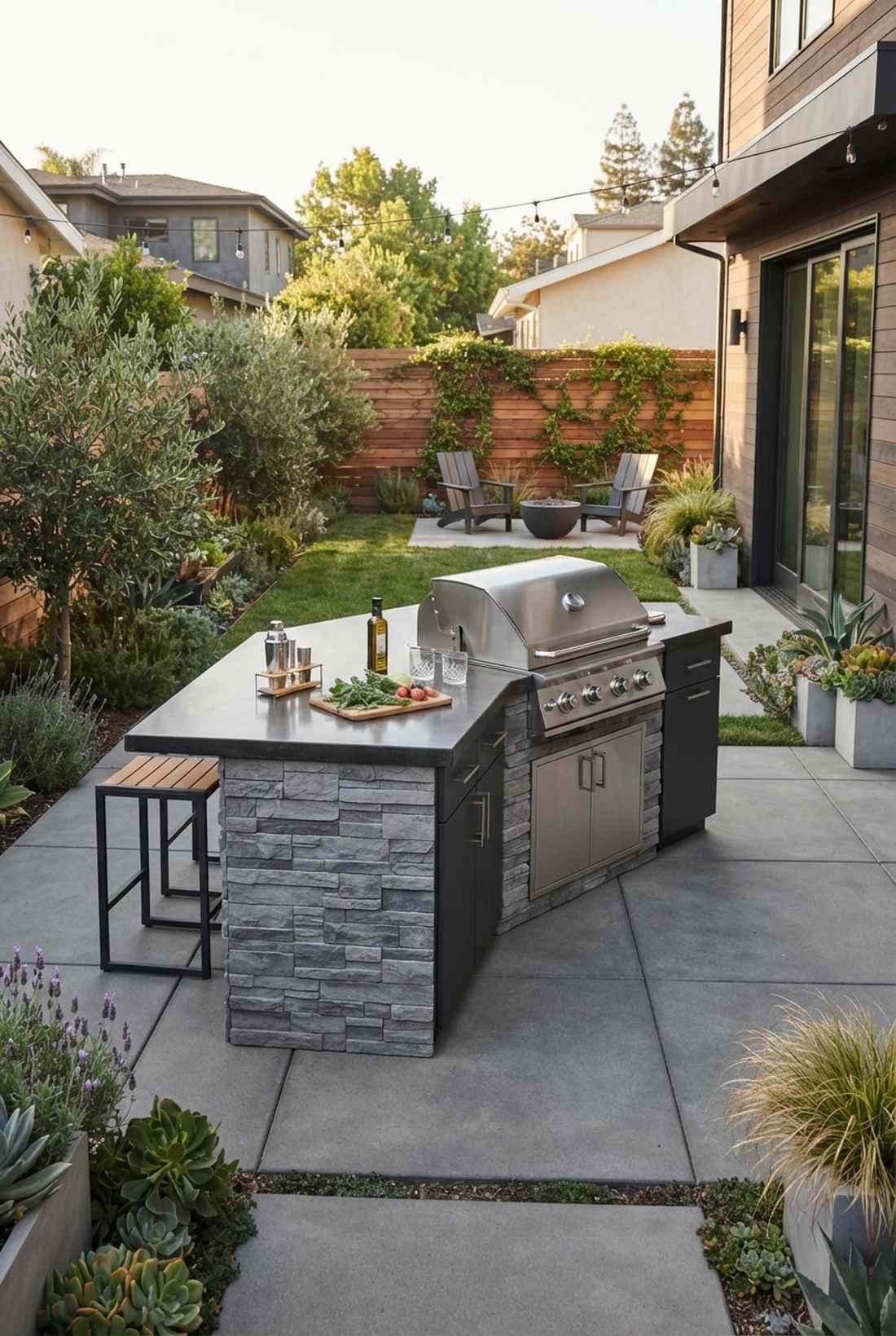 straight run grill and bar combo