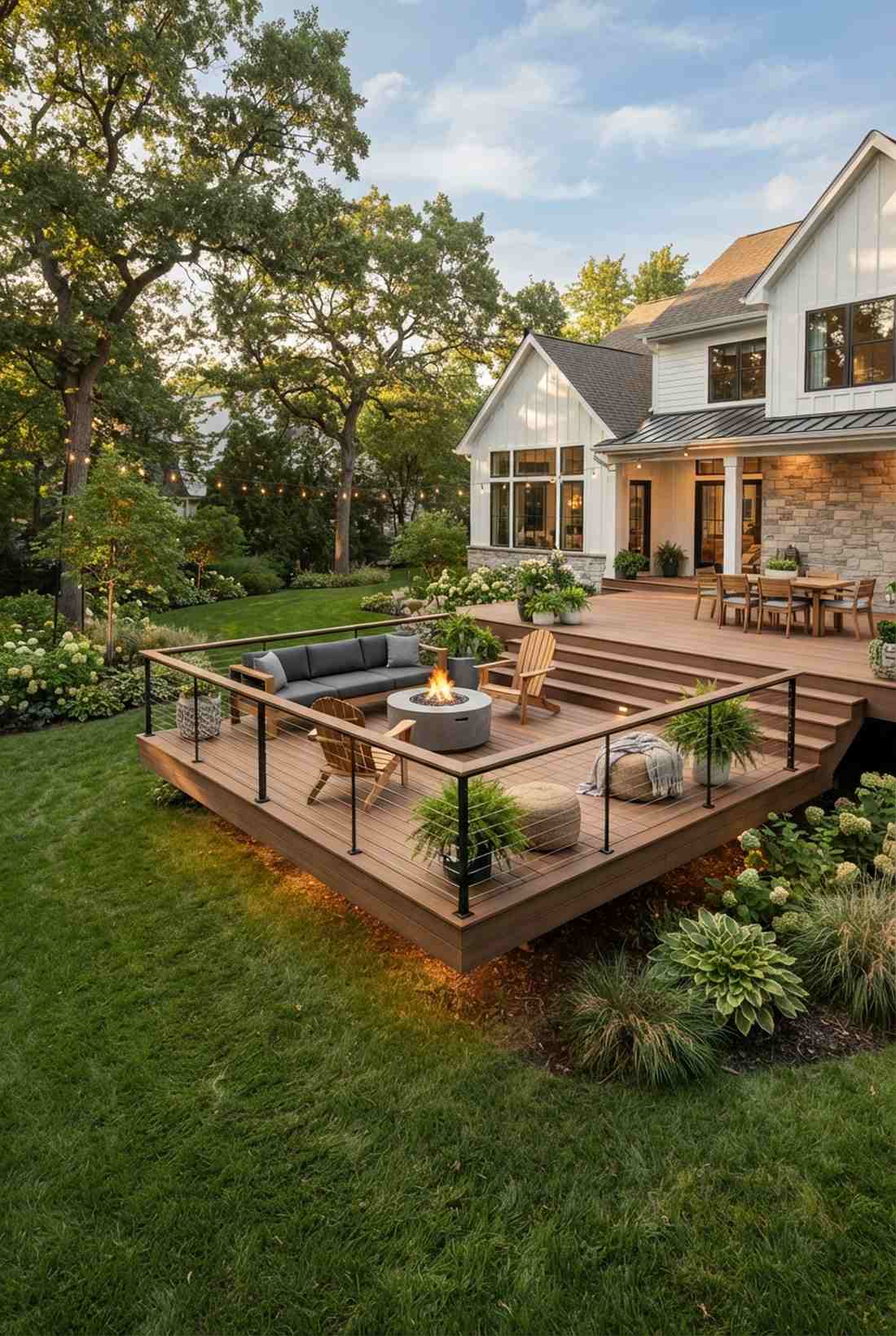 suspended deck platform seating