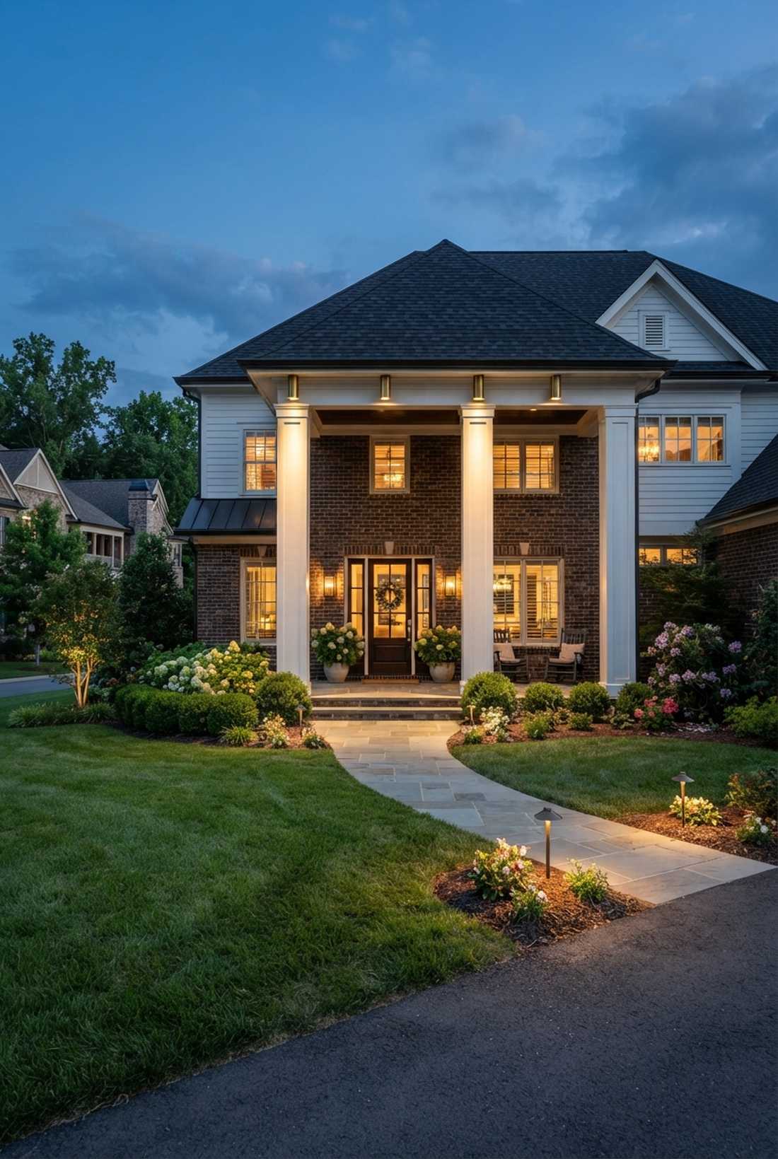symmetrical column downlighting