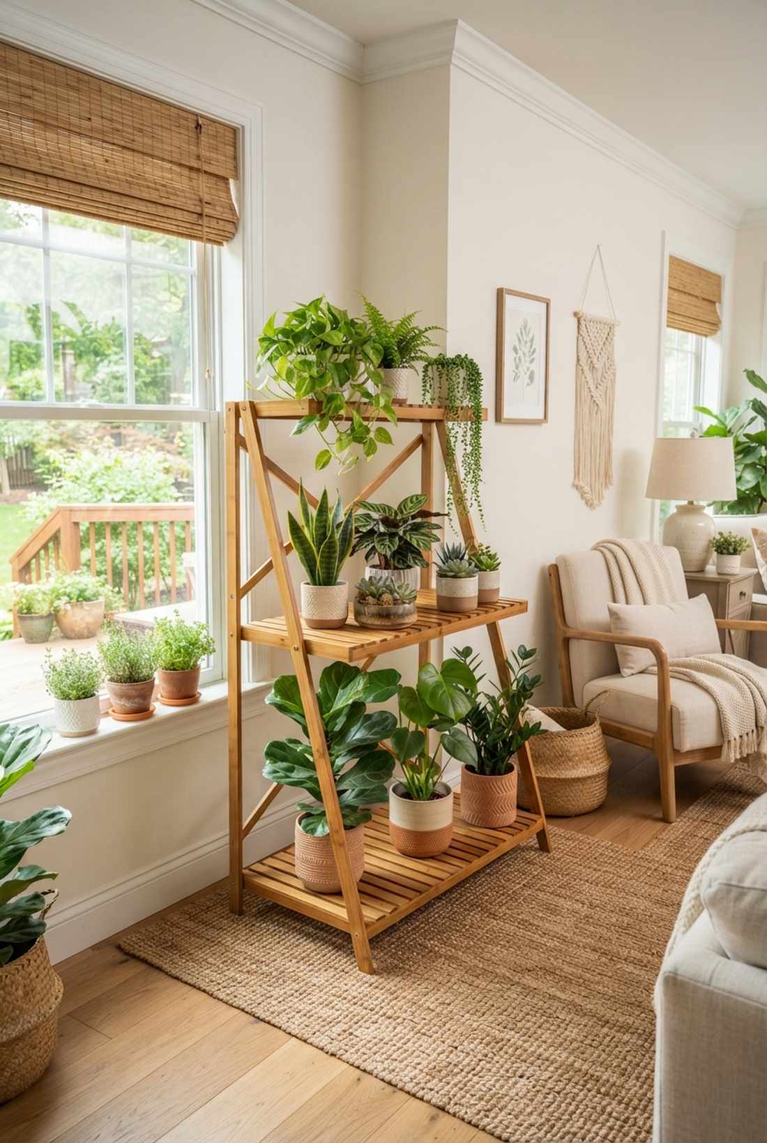 three tier bamboo cascade