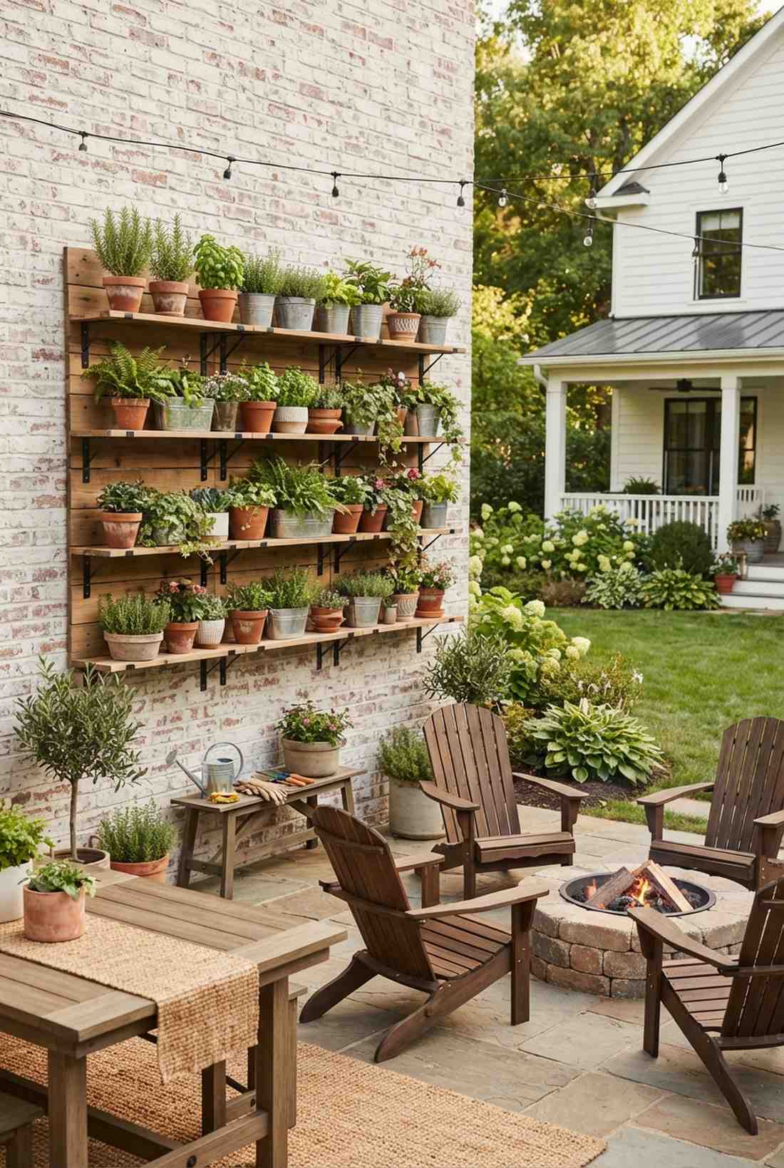 tiered shelf planter grid