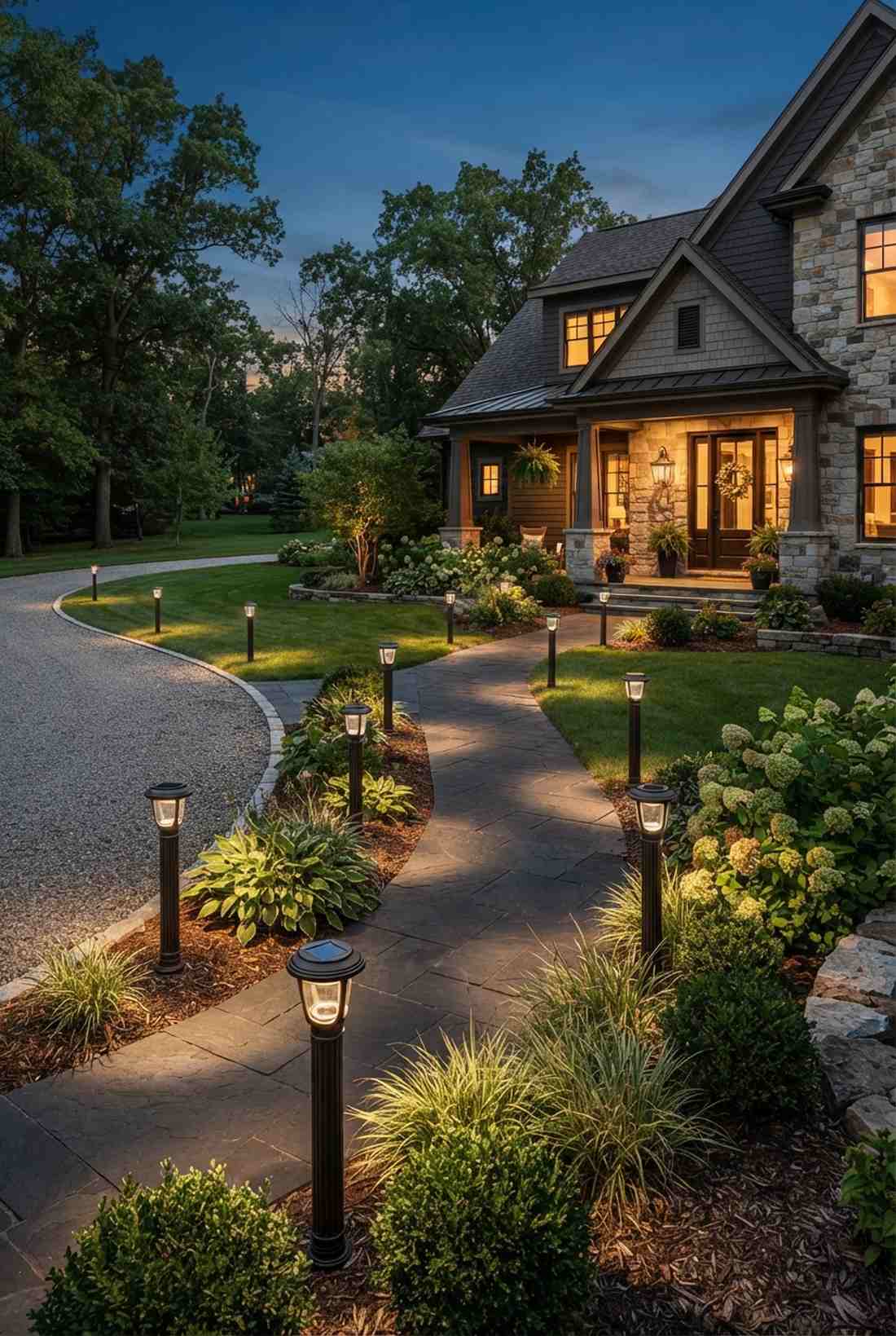 traditional bollard pathway lights
