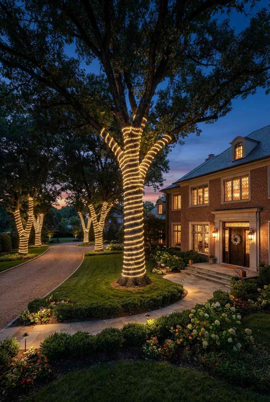 trunk wrapped spiral trees