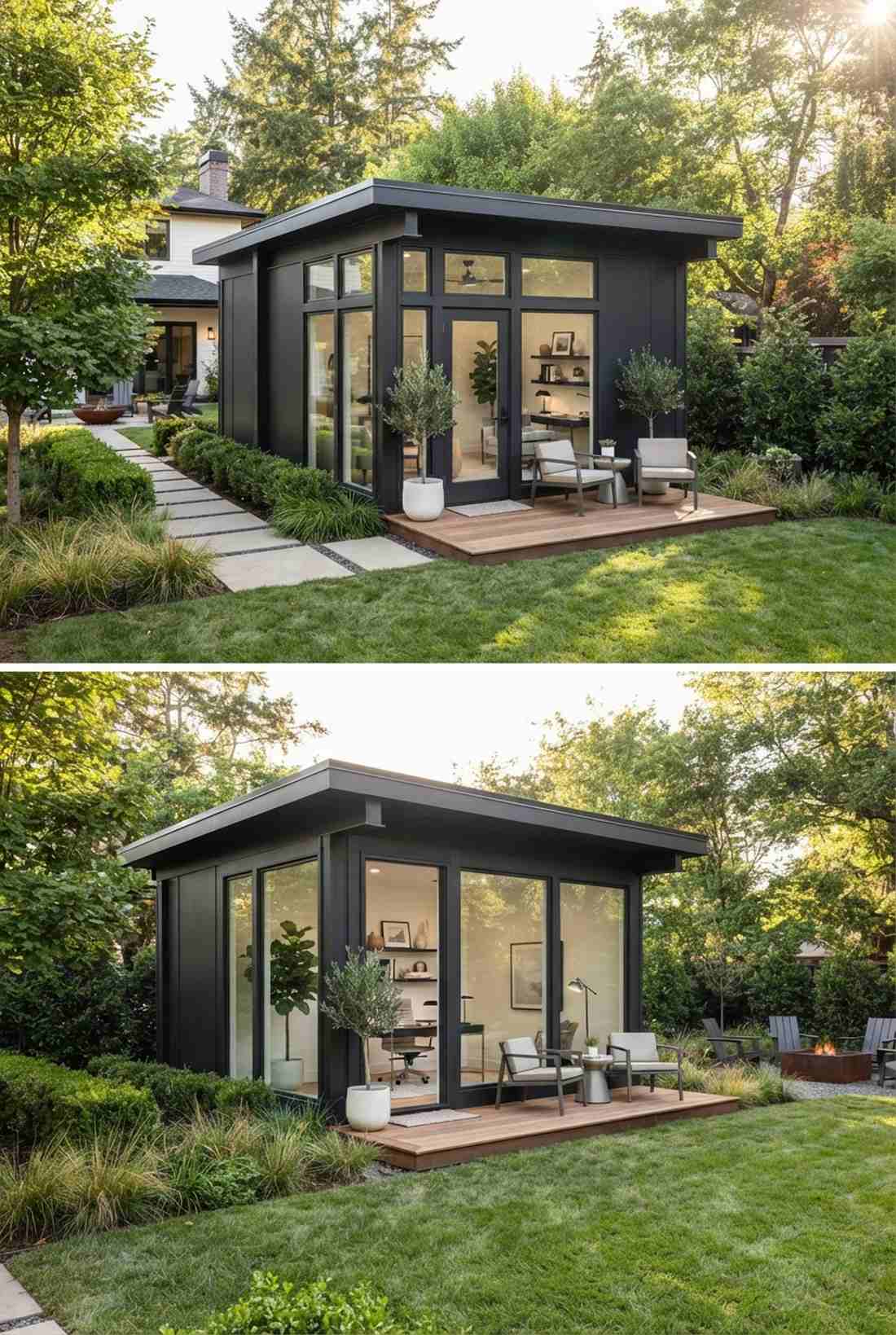 ultra modern flat roof studio