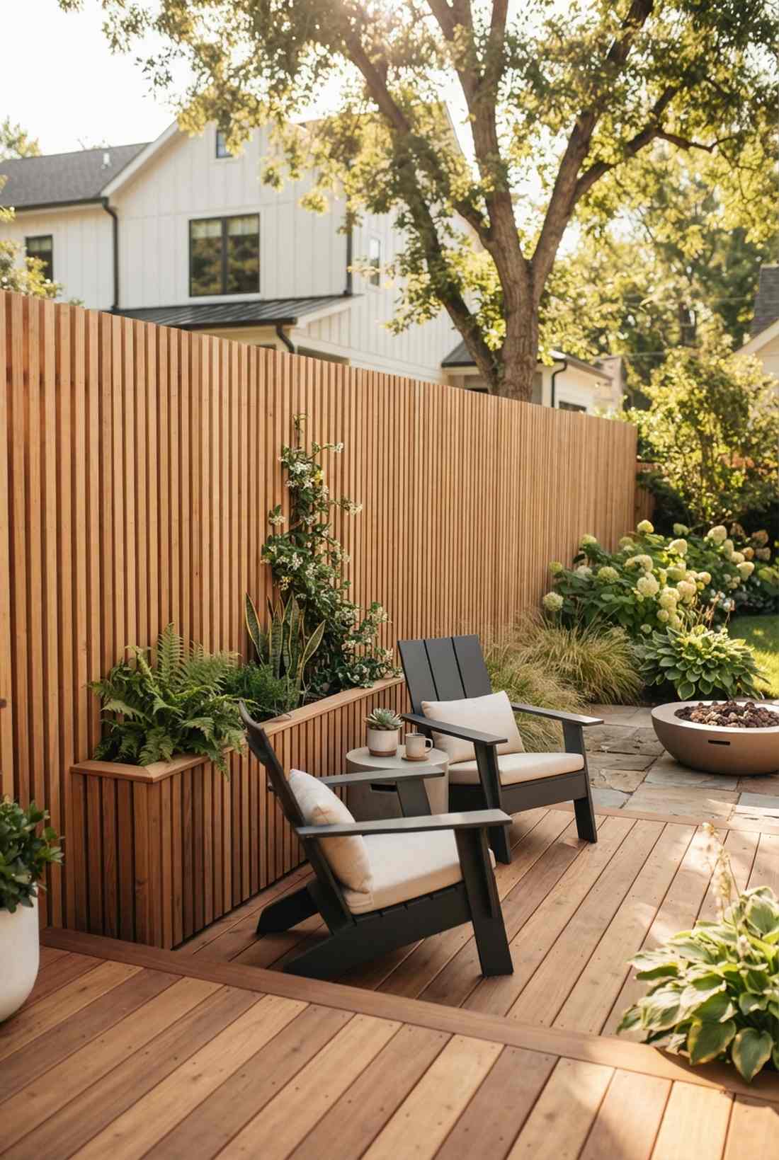 vertical narrow slat fence