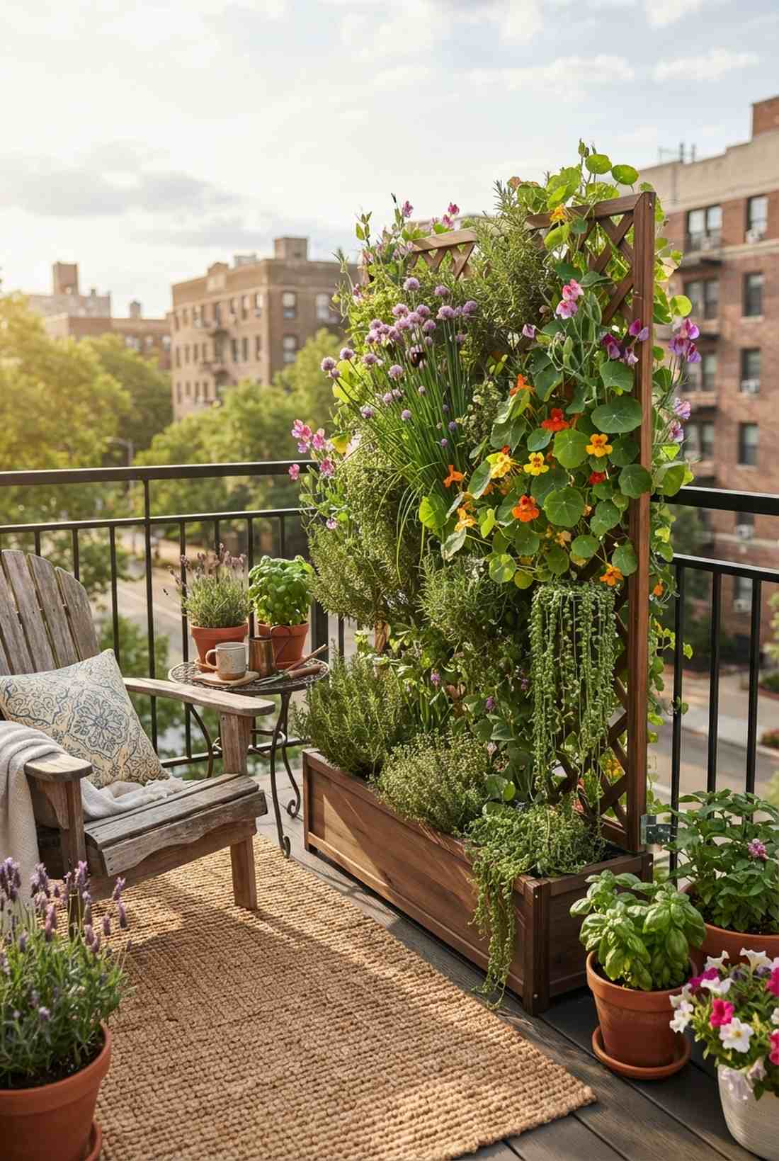 balcony herb privacy screen