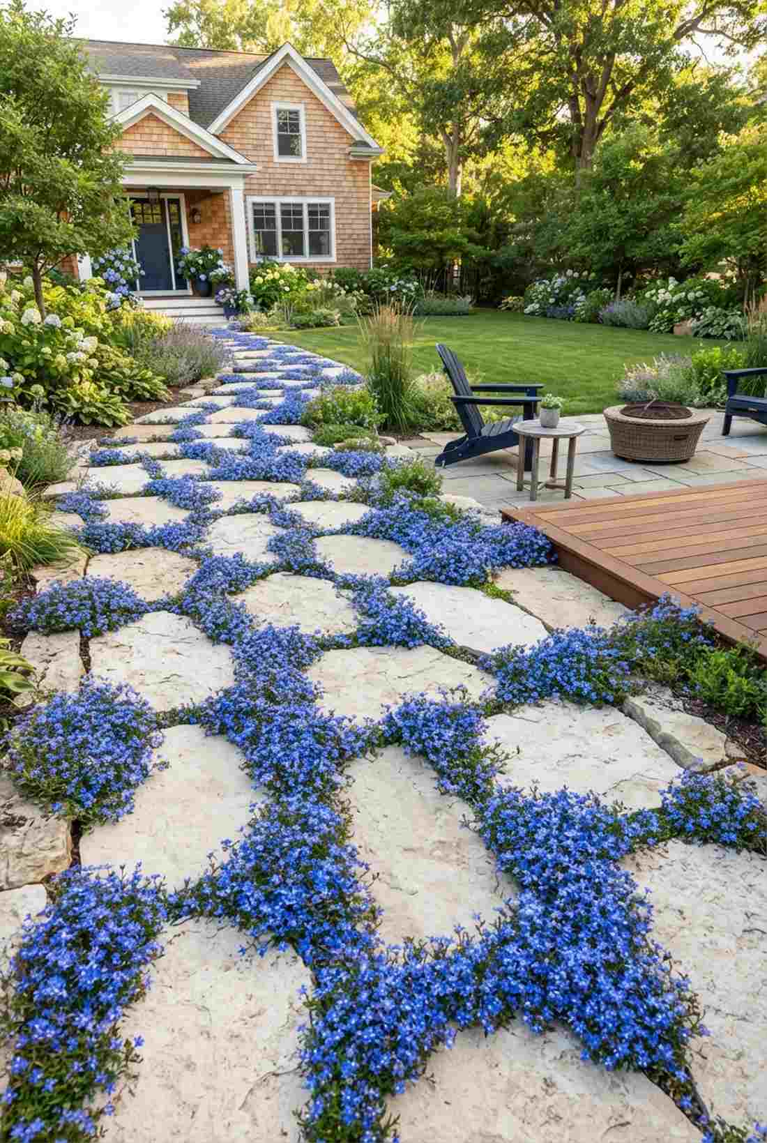 blue star creeper flowering infill