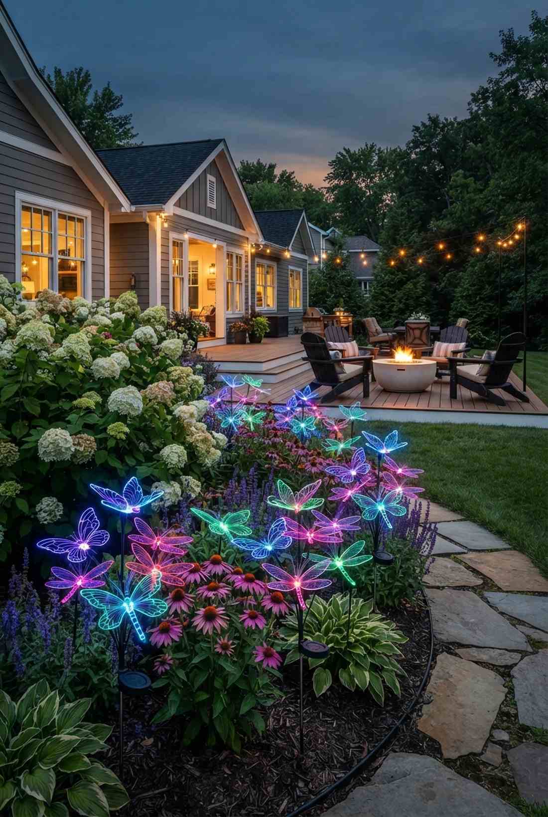 butterfly dragonfly decorative stakes