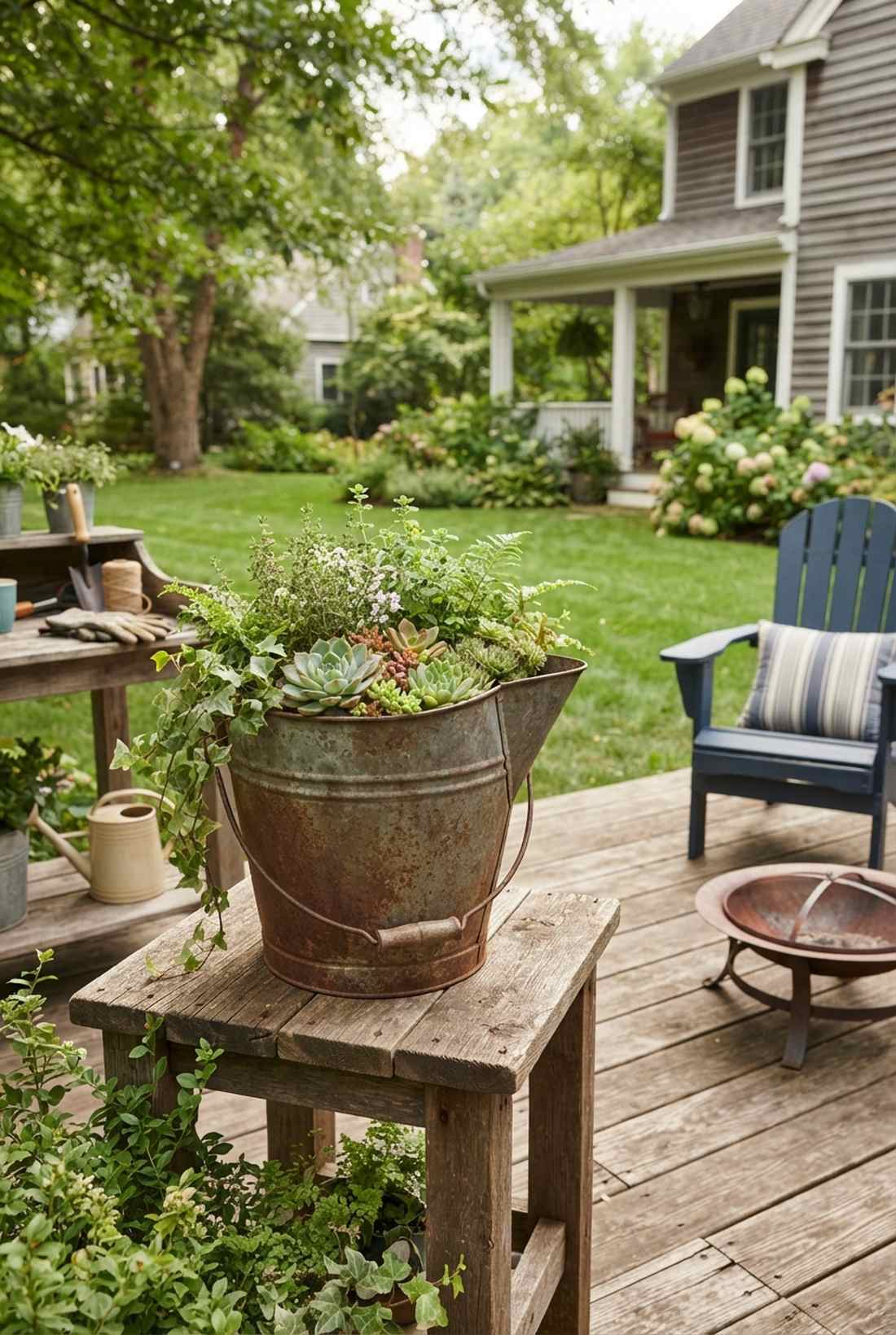 coal scuttle planter conversion