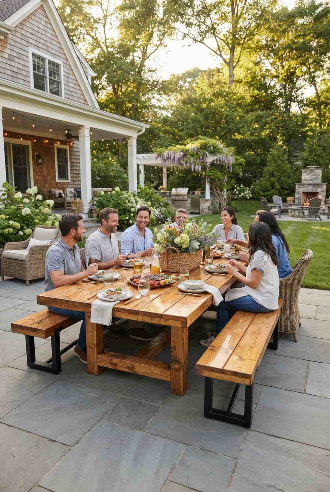 dining set with bench seating