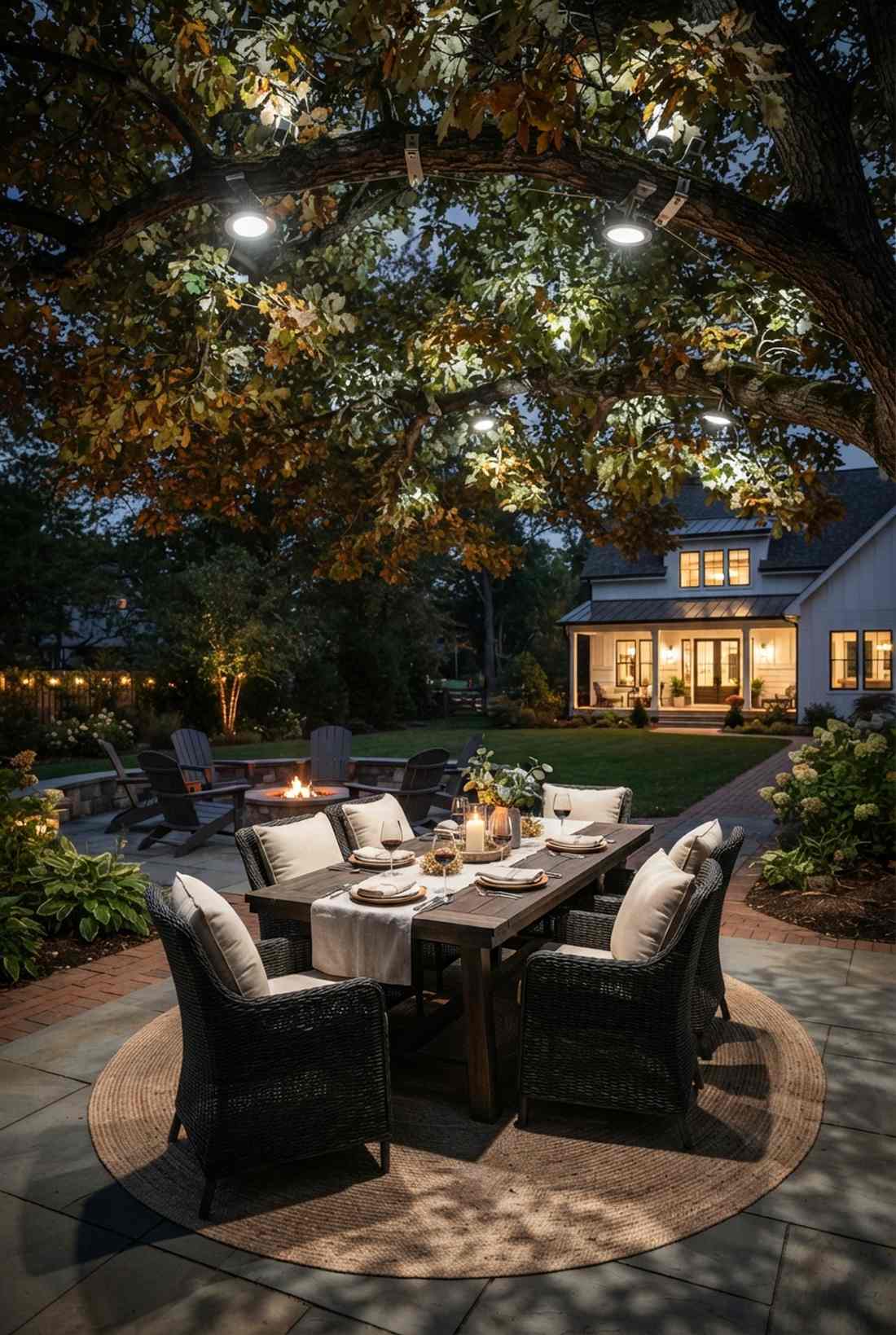 downlighting from tree canopies